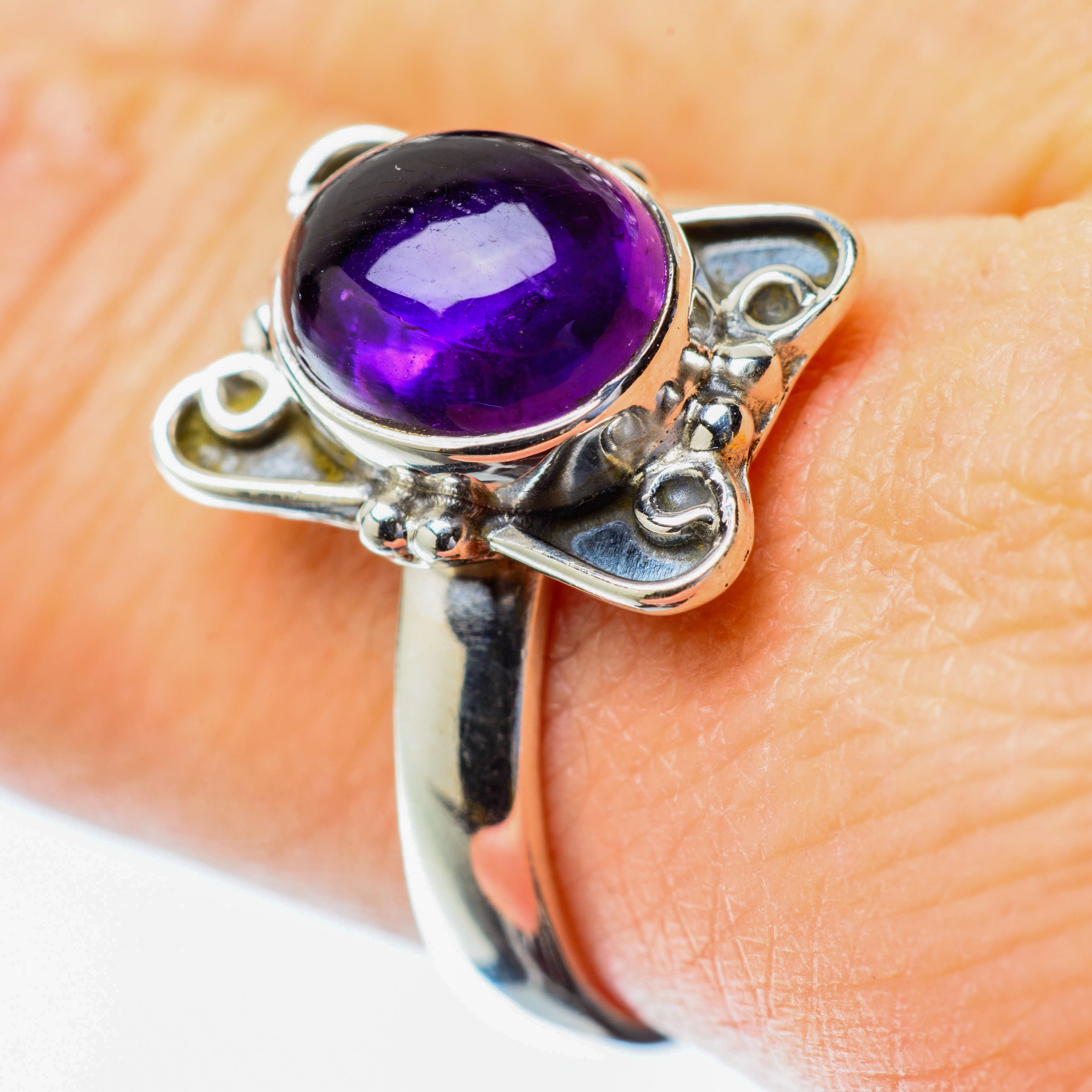 Amethyst Rings handcrafted by Anasilvercos - RING25754