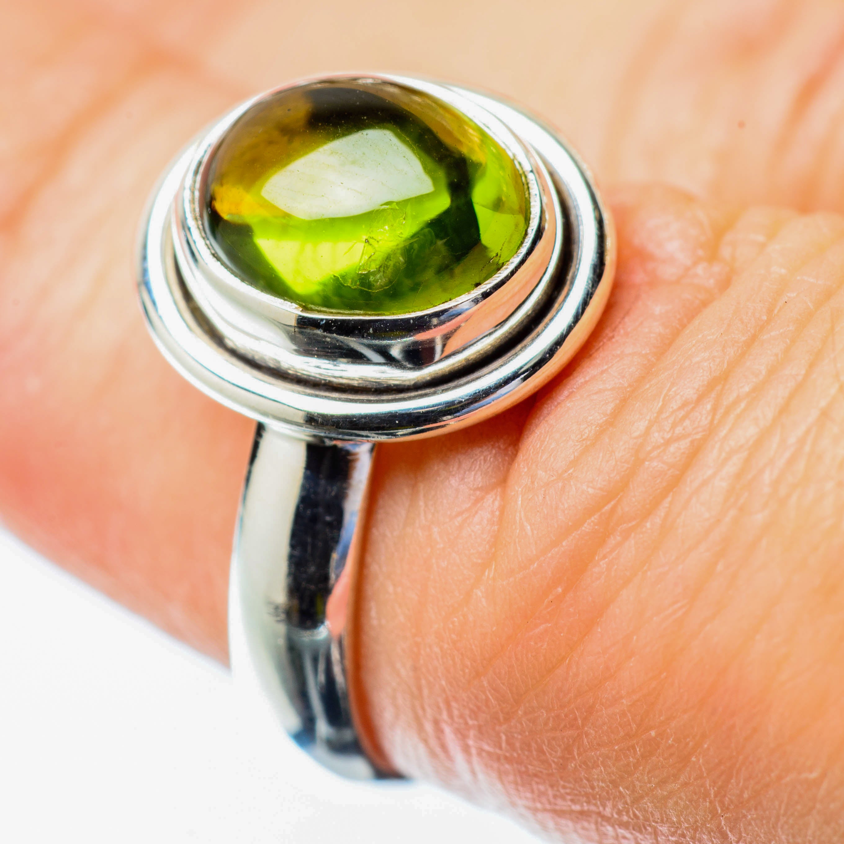 Peridot Rings handcrafted by Anasilvercos - RING25777