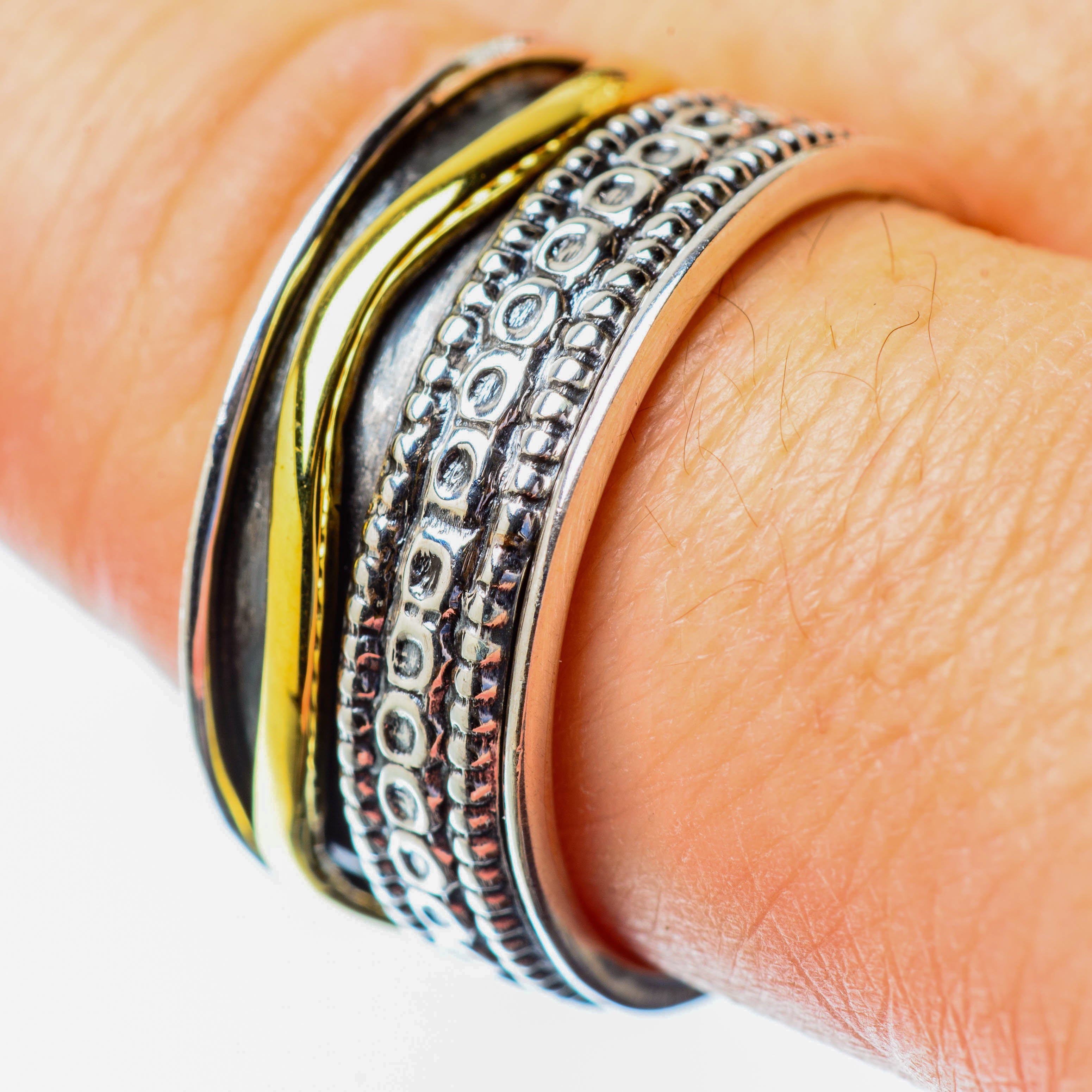 Meditation Spinner Rings handcrafted by Anasilvercos - RING25792