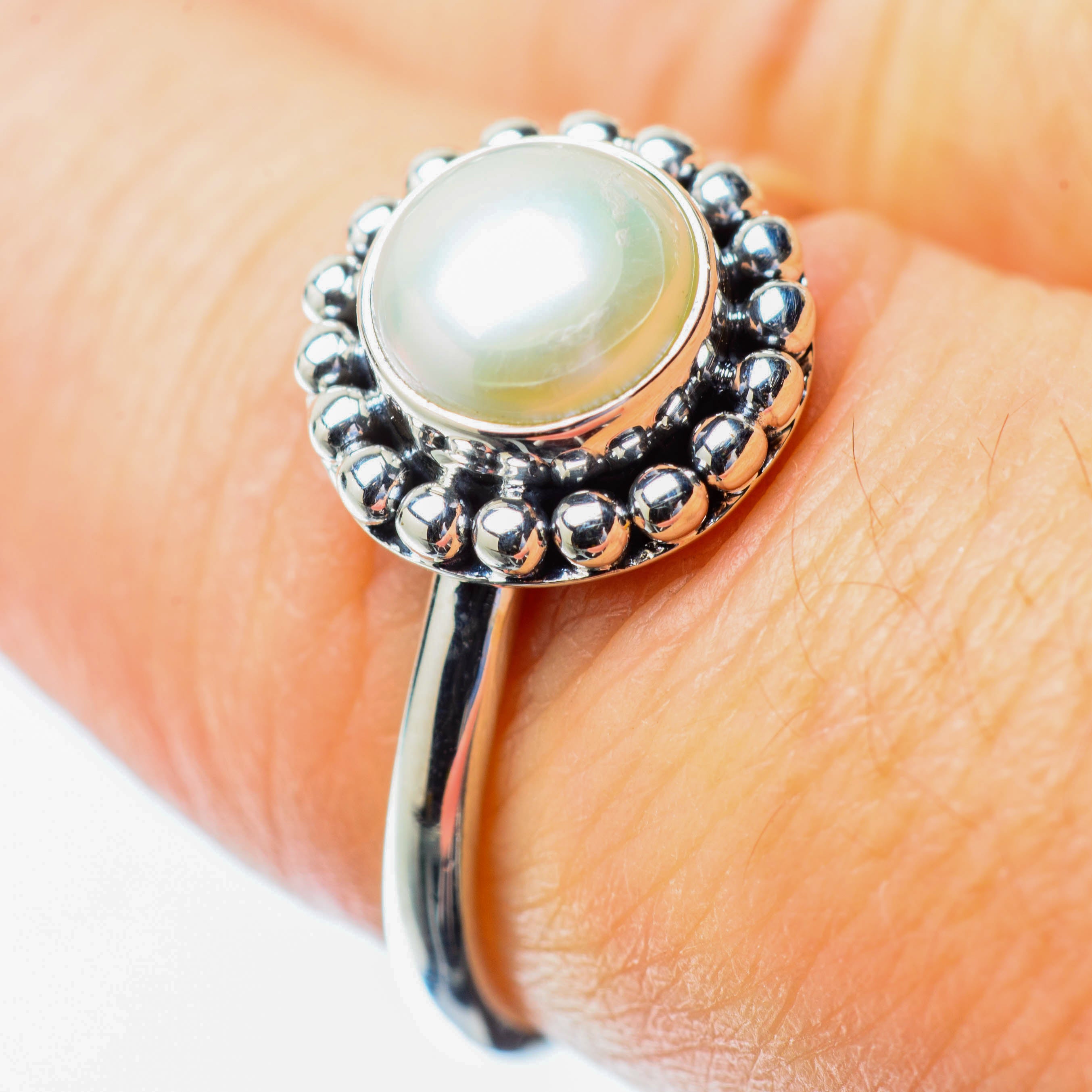Cultured Pearl Rings handcrafted by Anasilvercos - RING25798