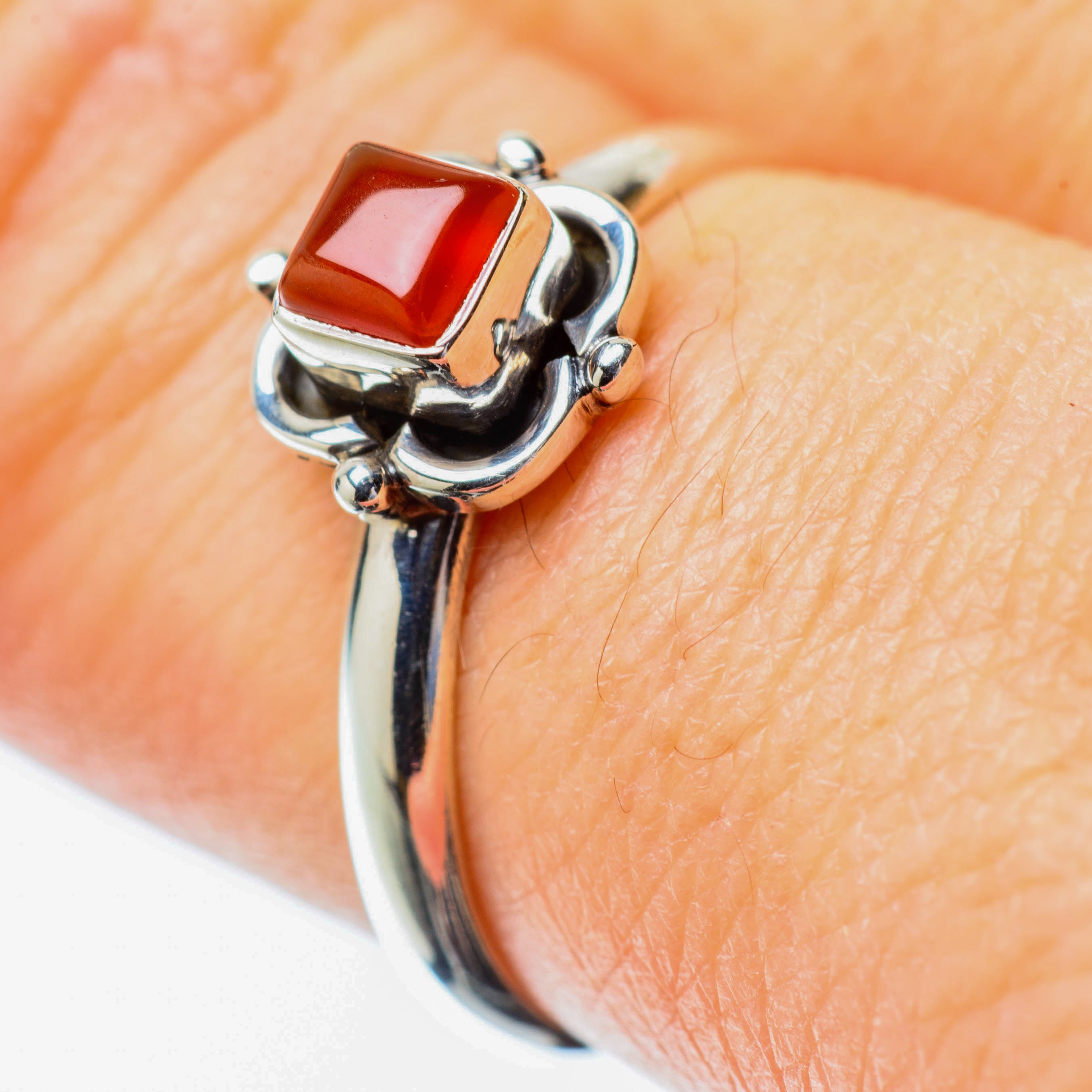 Red Onyx Rings handcrafted by Anasilvercos - RING25845