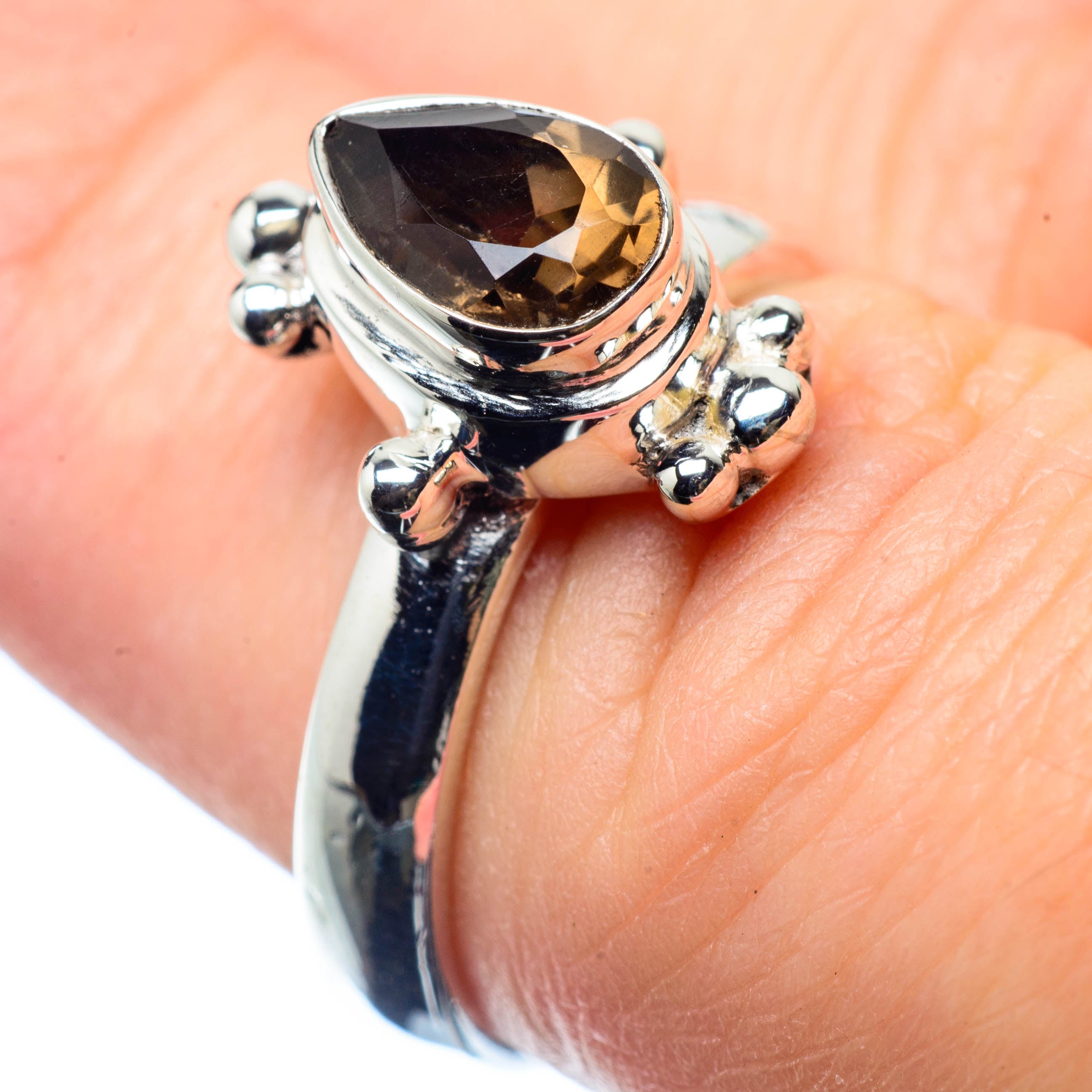 Smoky Quartz Rings handcrafted by Anasilvercos - RING25981