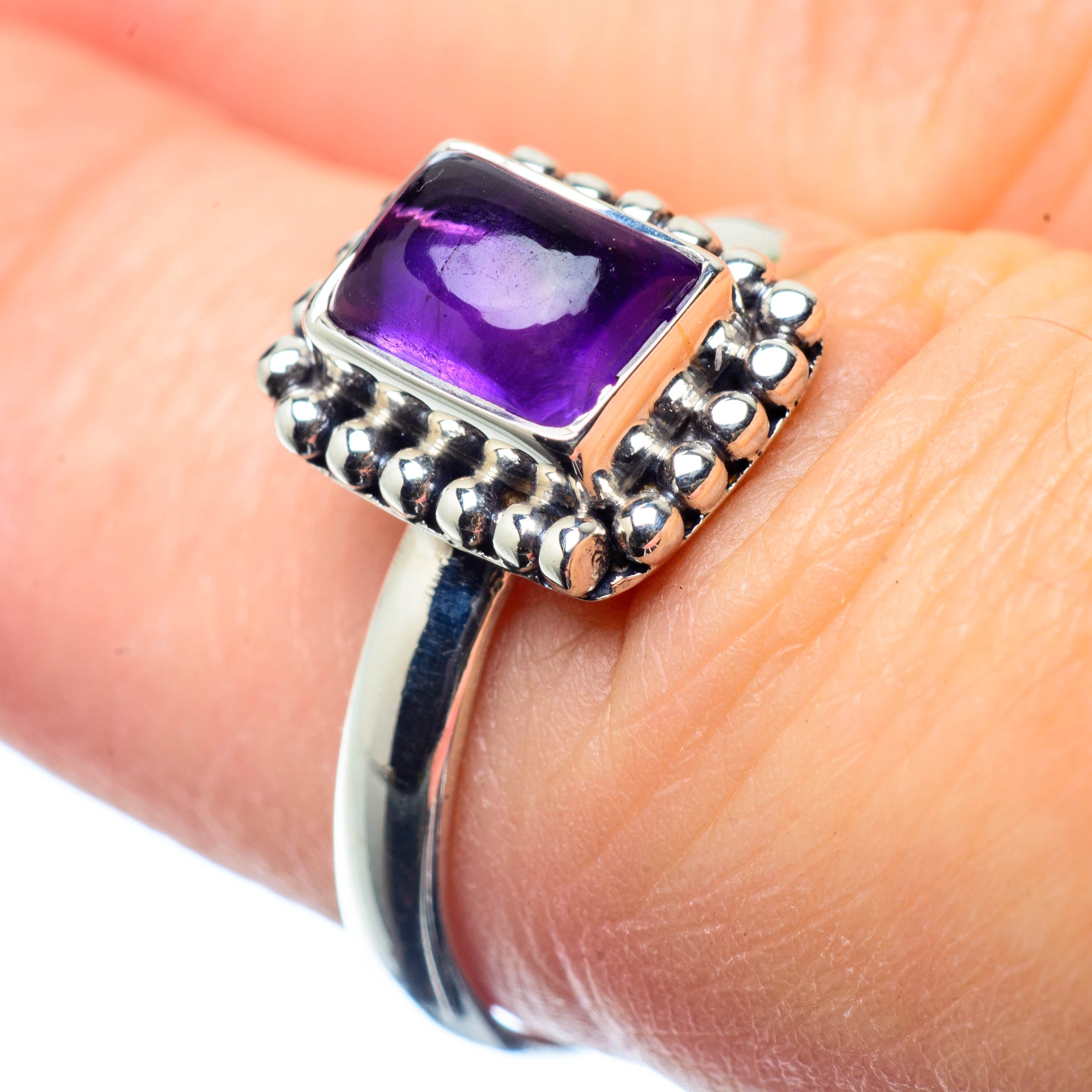 Amethyst Rings handcrafted by Anasilvercos - RING26022