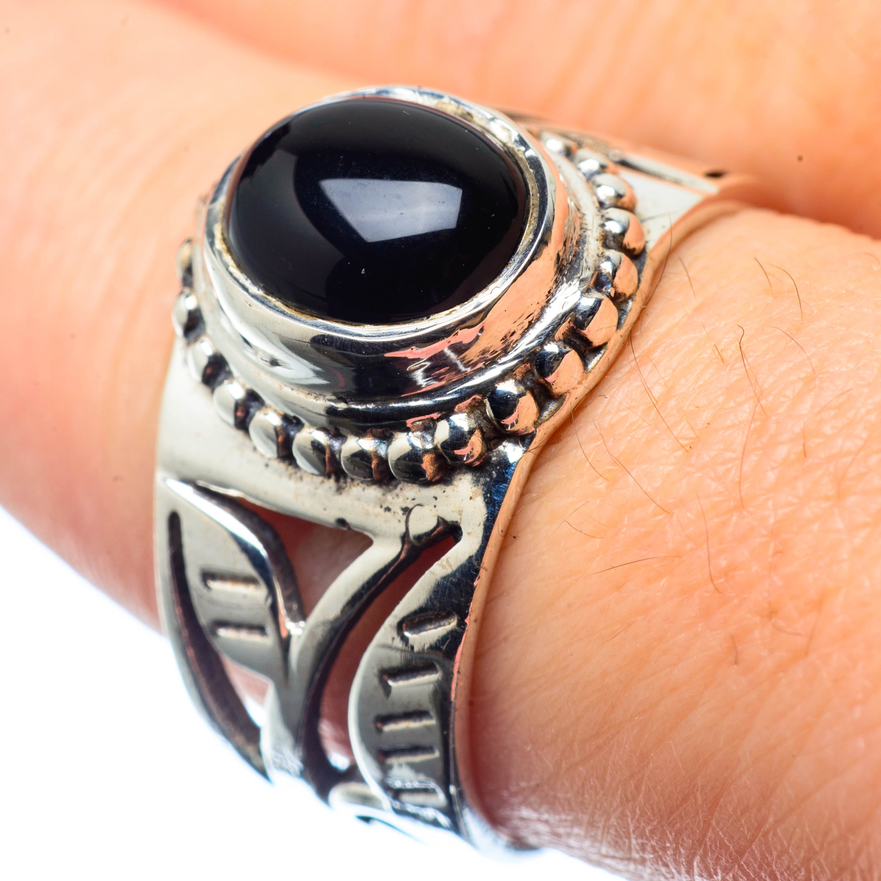 Black Onyx Rings handcrafted by Anasilvercos - RING26087