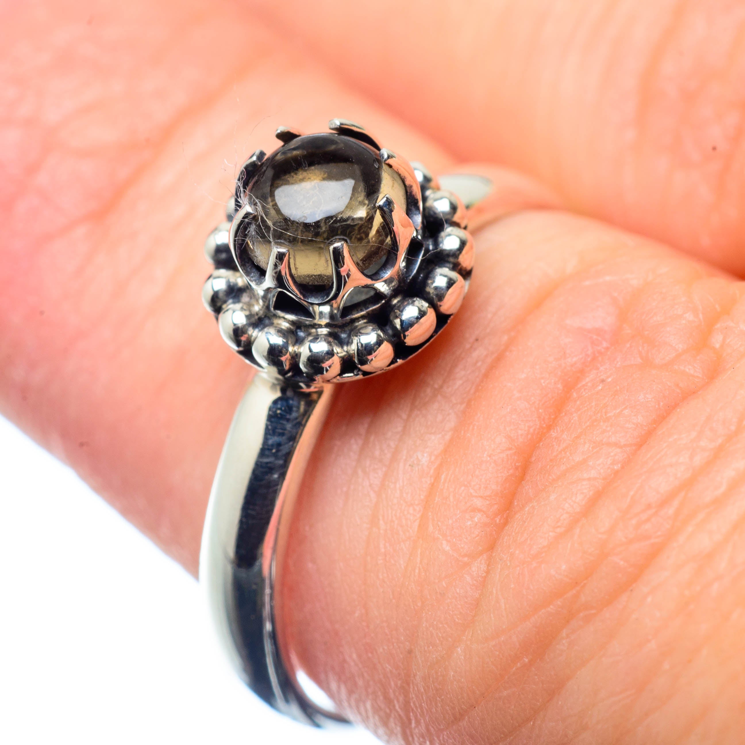 Smoky Quartz Rings handcrafted by Anasilvercos - RING26134