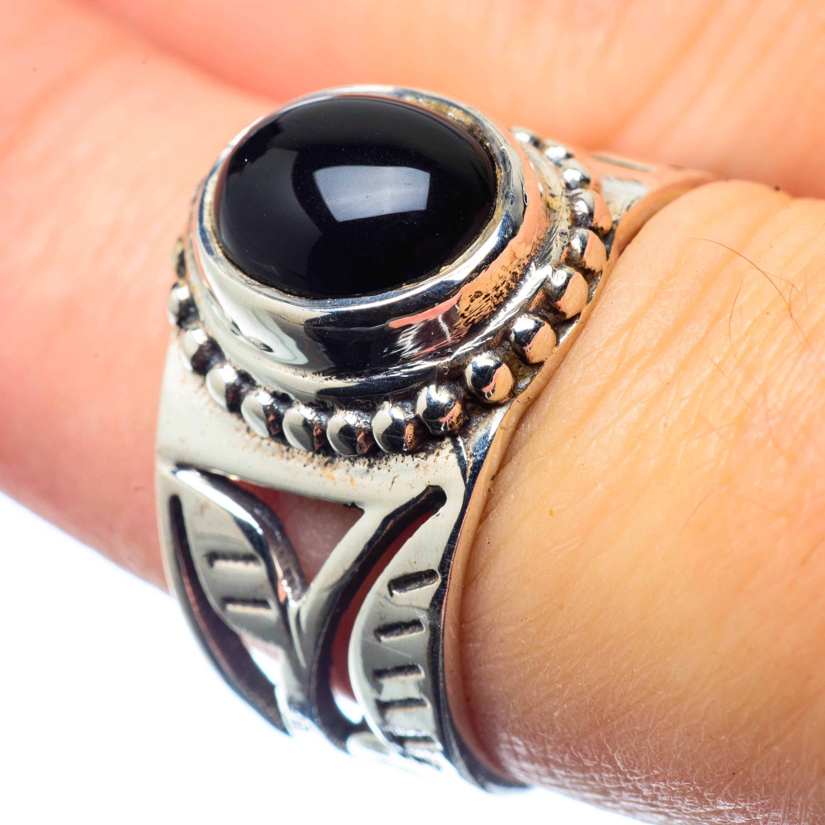 Black Onyx Rings handcrafted by Anasilvercos - RING26145