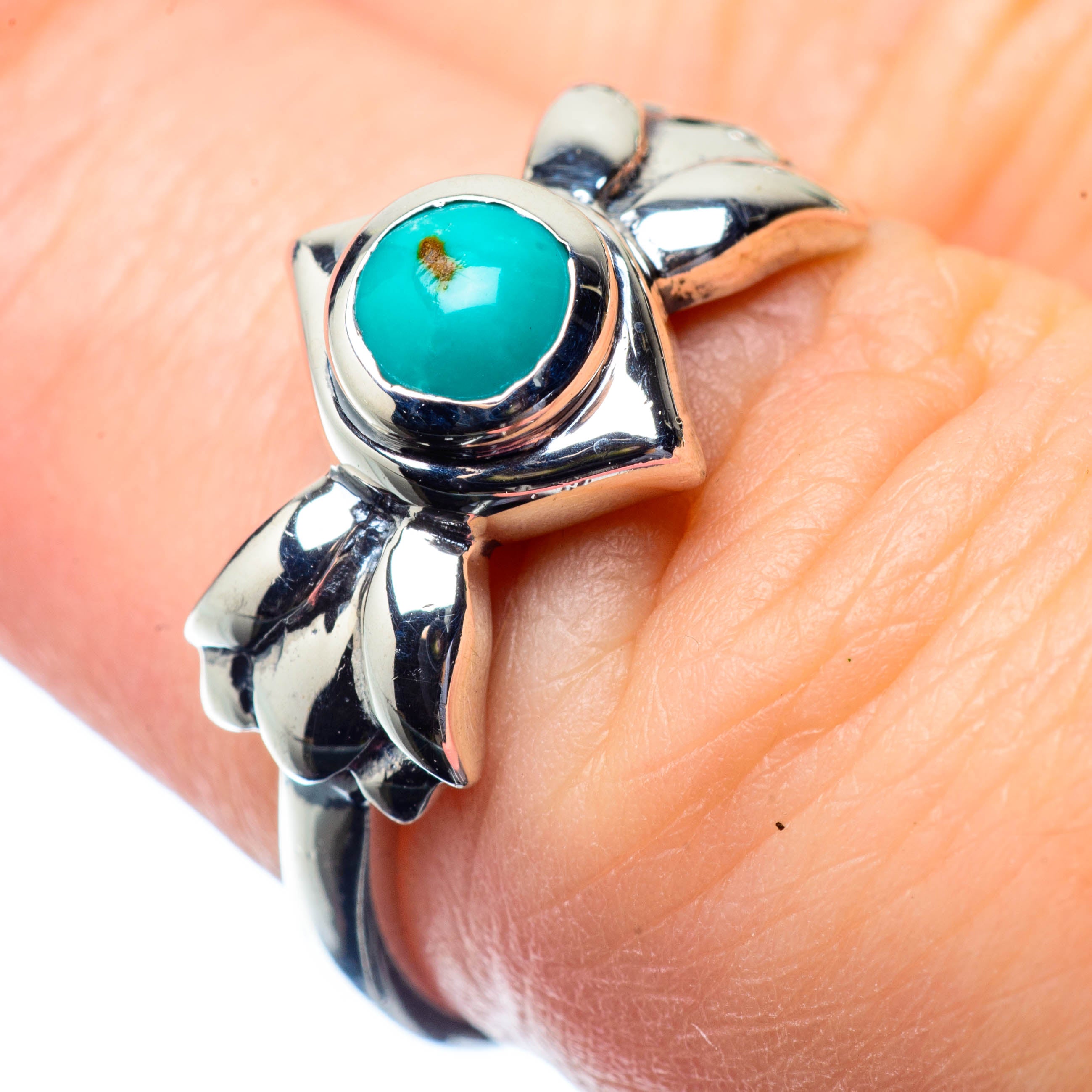 Tibetan Turquoise Rings handcrafted by Anasilvercos - RING26301
