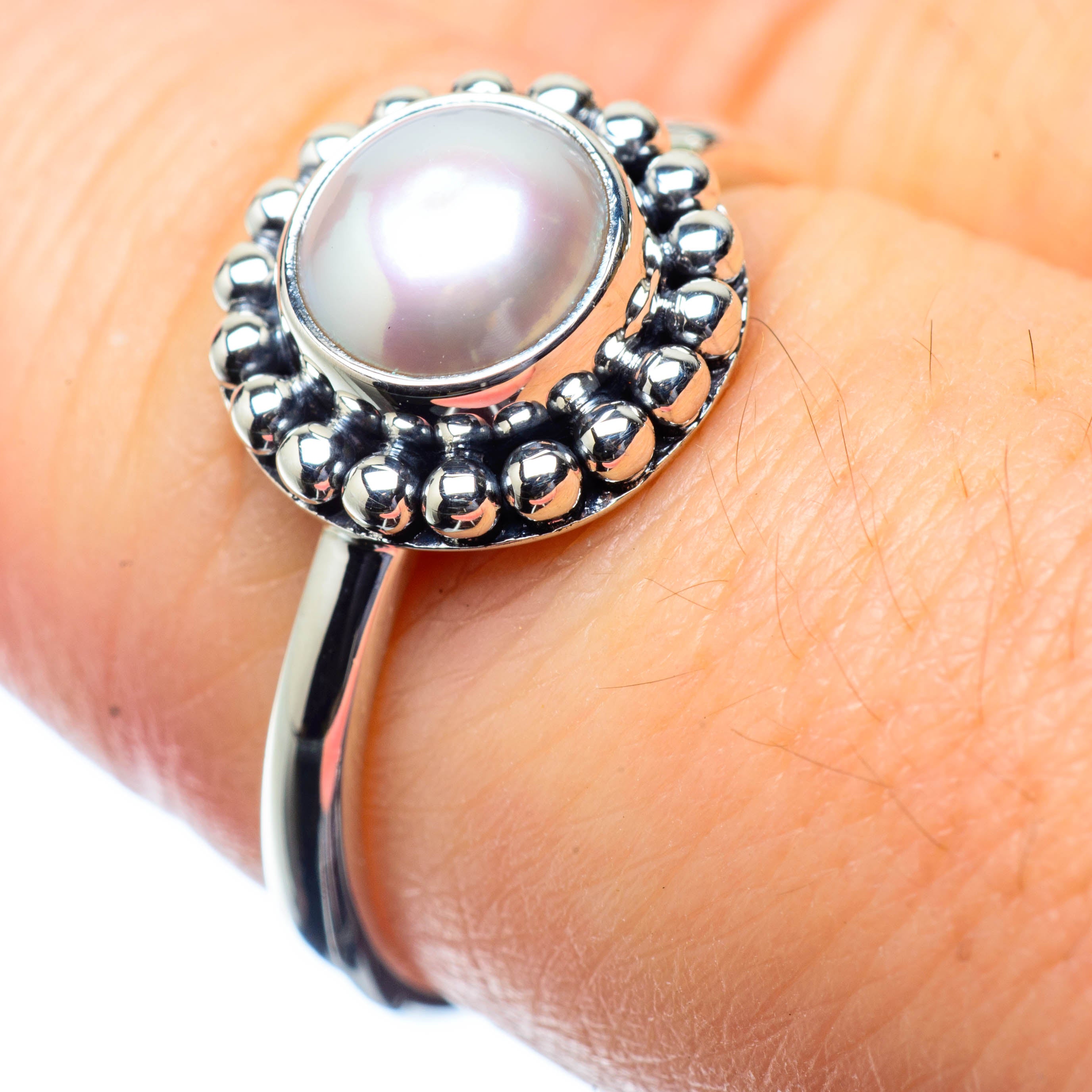 Cultured Pearl Rings handcrafted by Anasilvercos - RING26326