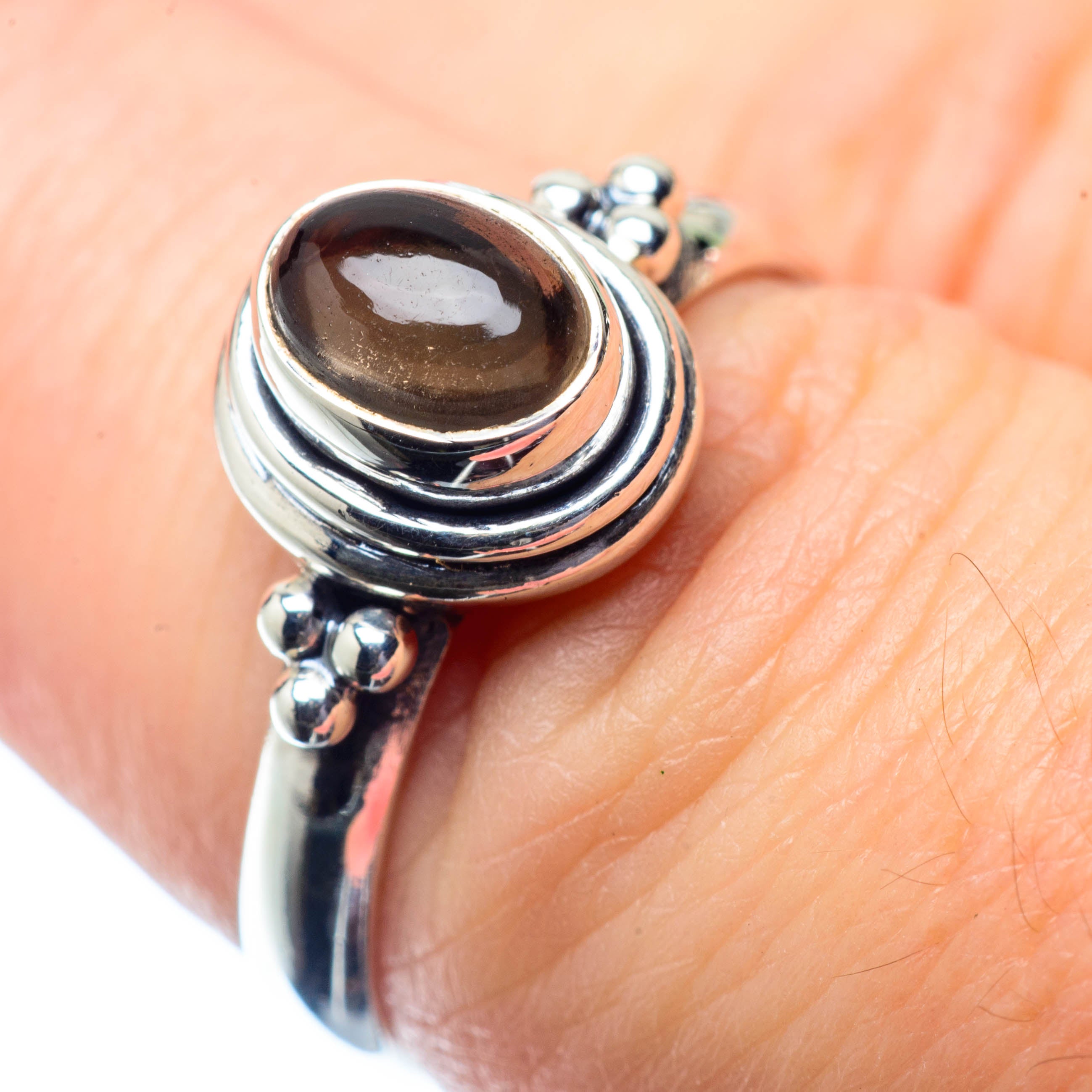 Smoky Quartz Rings handcrafted by Anasilvercos - RING26351