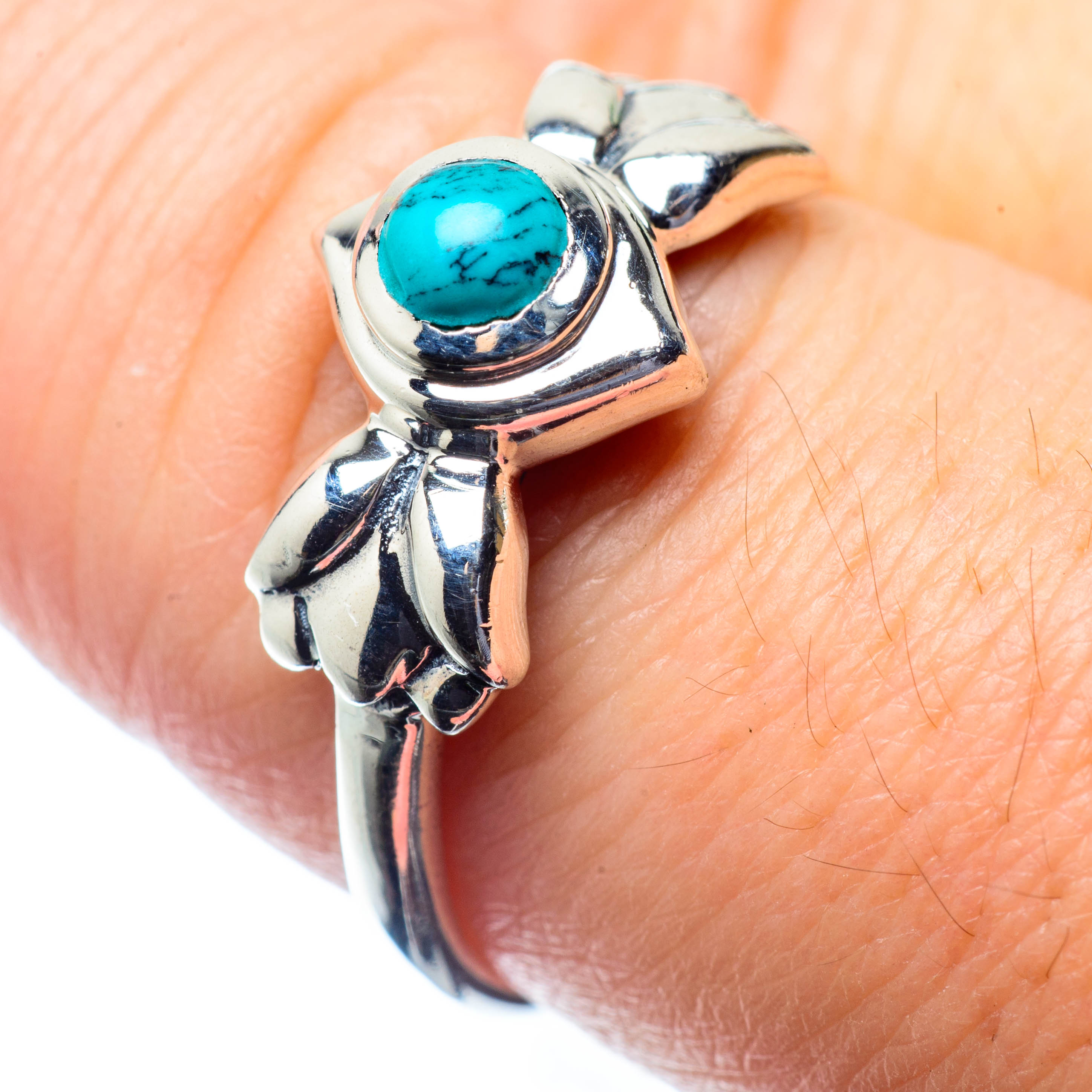 Tibetan Turquoise Rings handcrafted by Anasilvercos - RING26379
