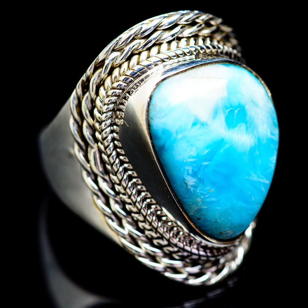 Larimar Rings handcrafted by Anasilvercos - RING2642