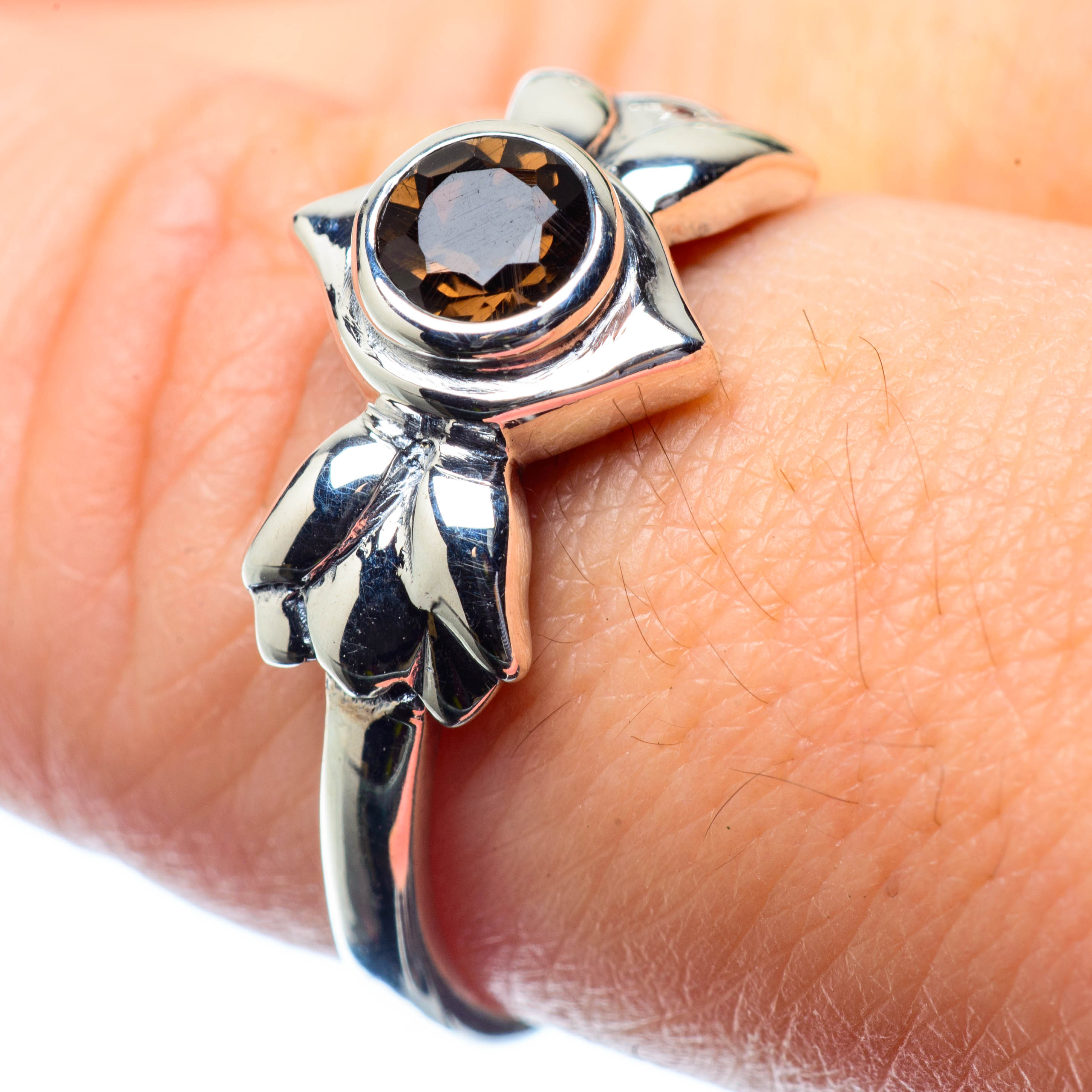Smoky Quartz Rings handcrafted by Anasilvercos - RING26464
