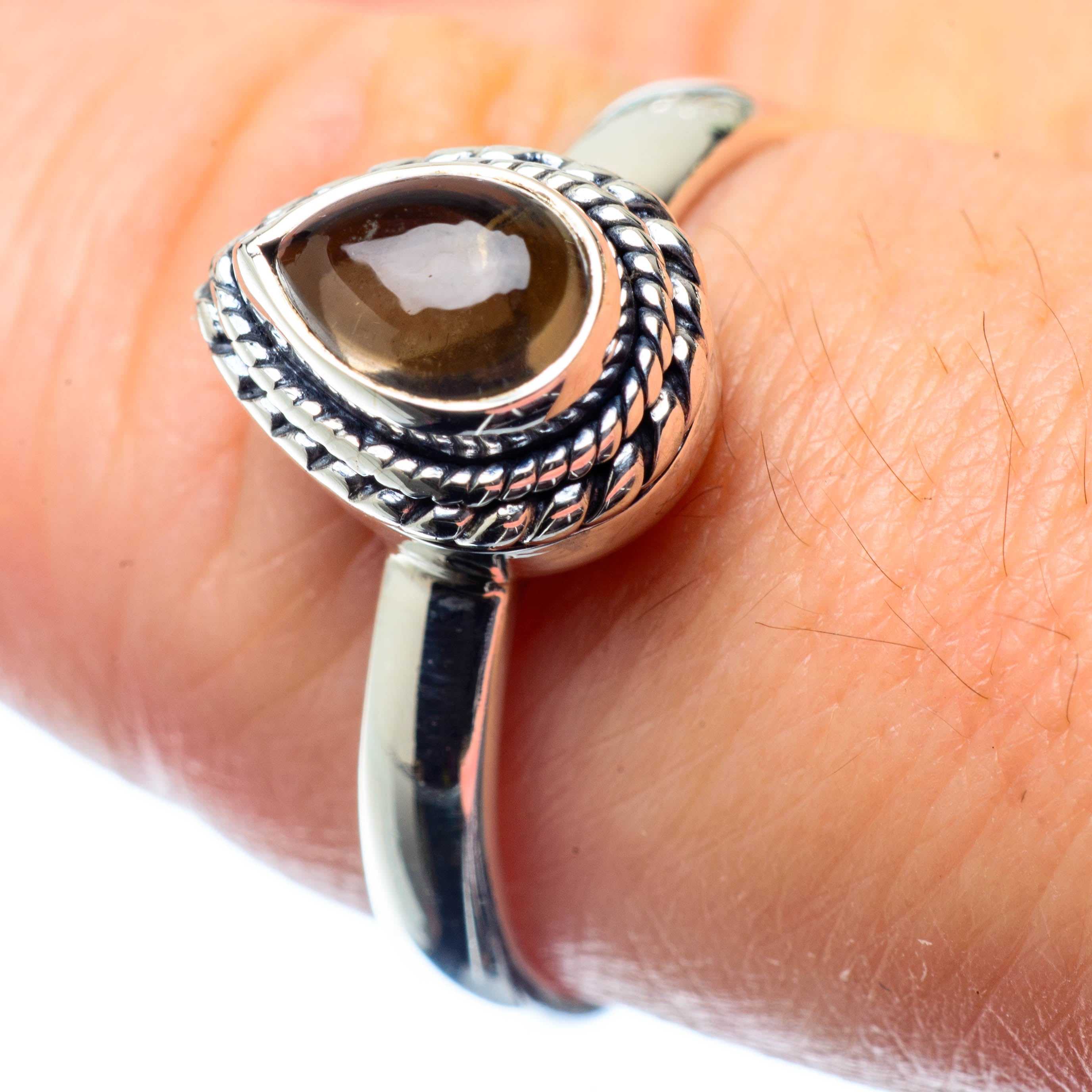 Smoky Quartz Rings handcrafted by Anasilvercos - RING26571