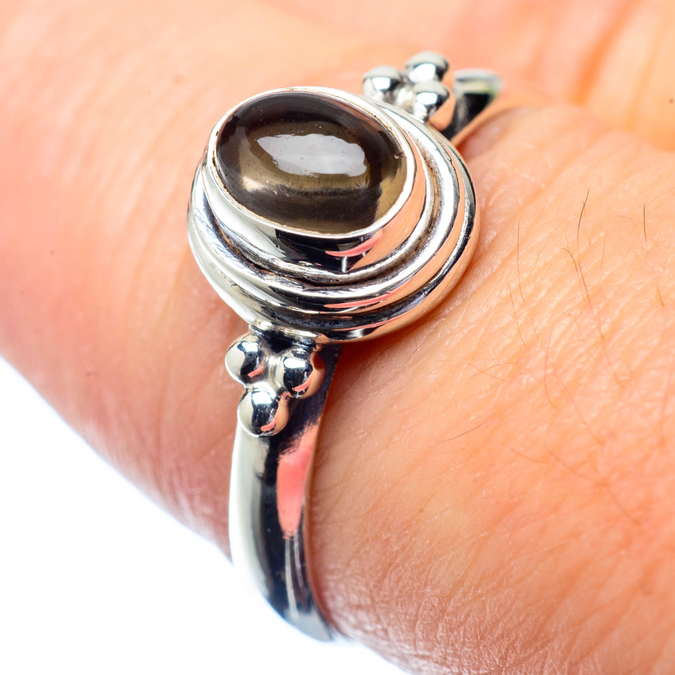Smoky Quartz Rings handcrafted by Anasilvercos - RING26777