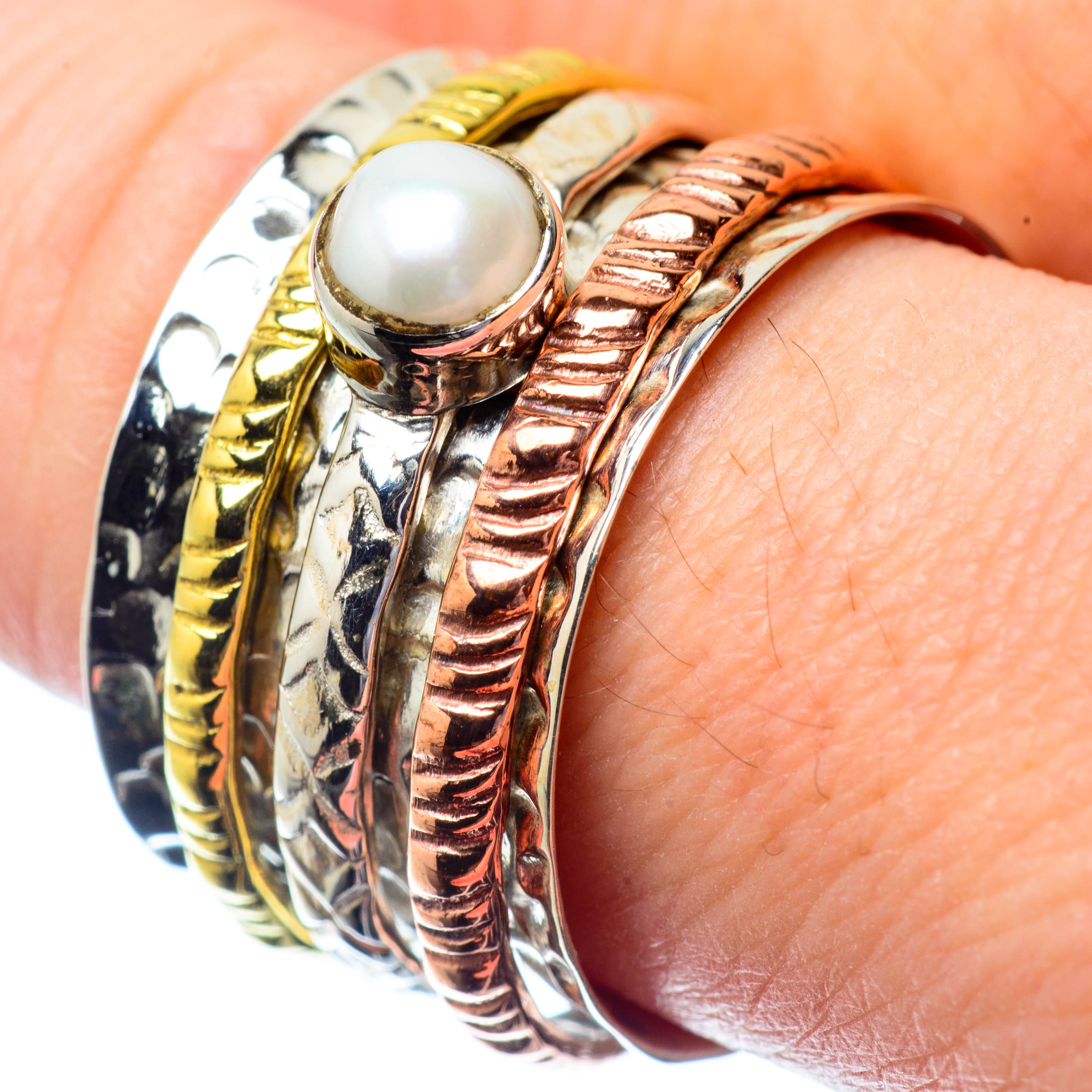 Cultured Pearl Rings handcrafted by Anasilvercos - RING26854