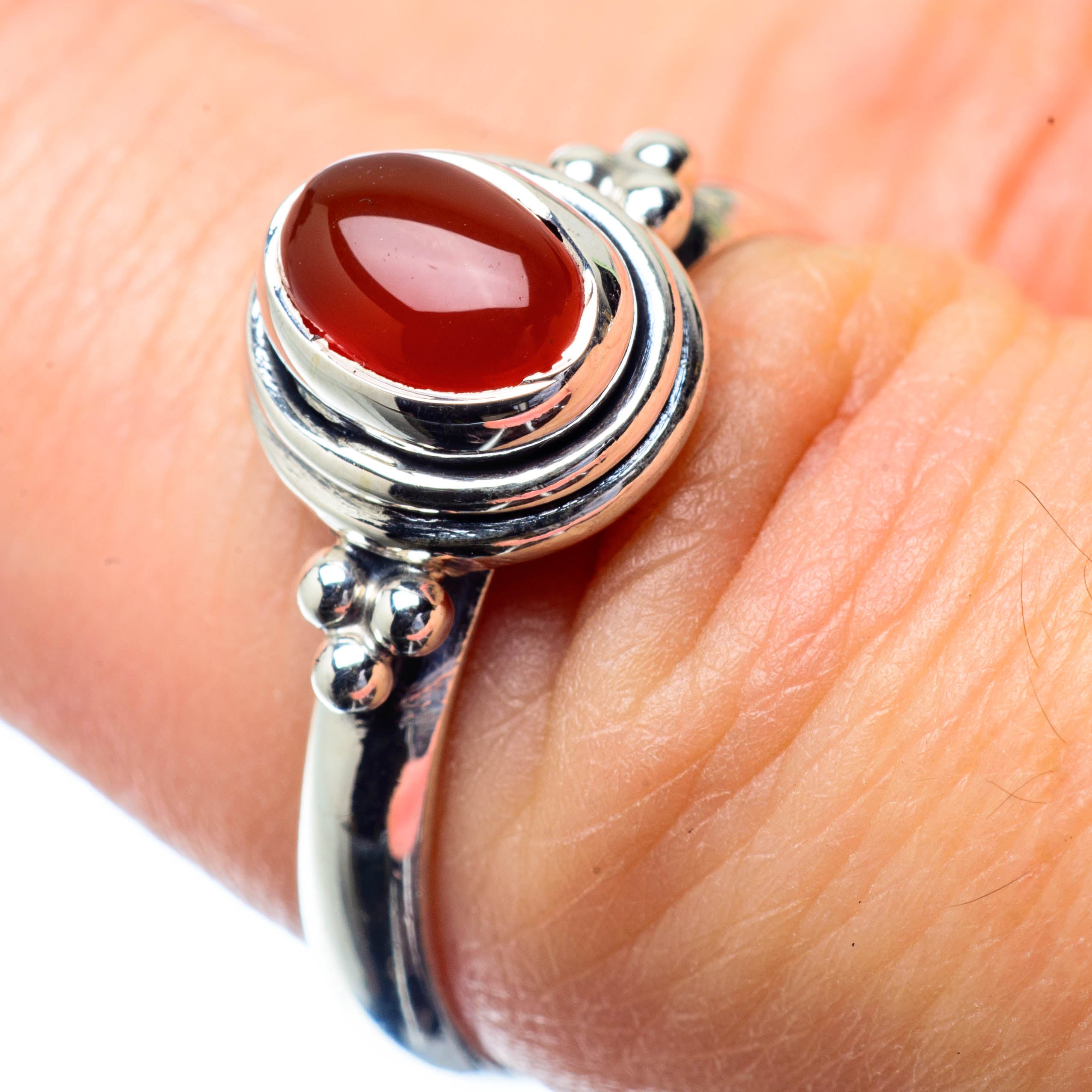 Red Onyx Rings handcrafted by Anasilvercos - RING26911