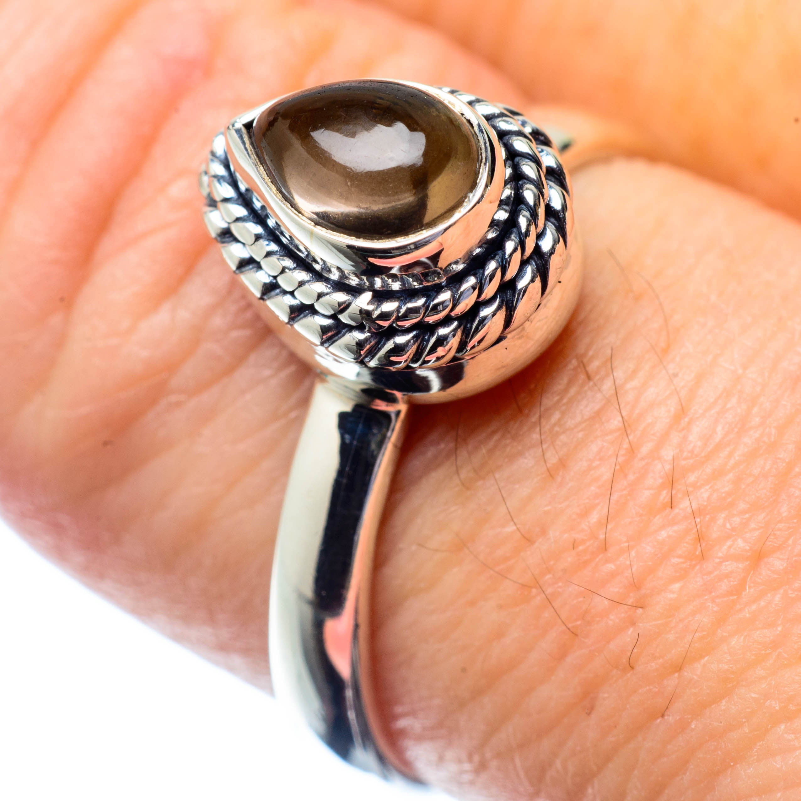 Smoky Quartz Rings handcrafted by Anasilvercos - RING26953