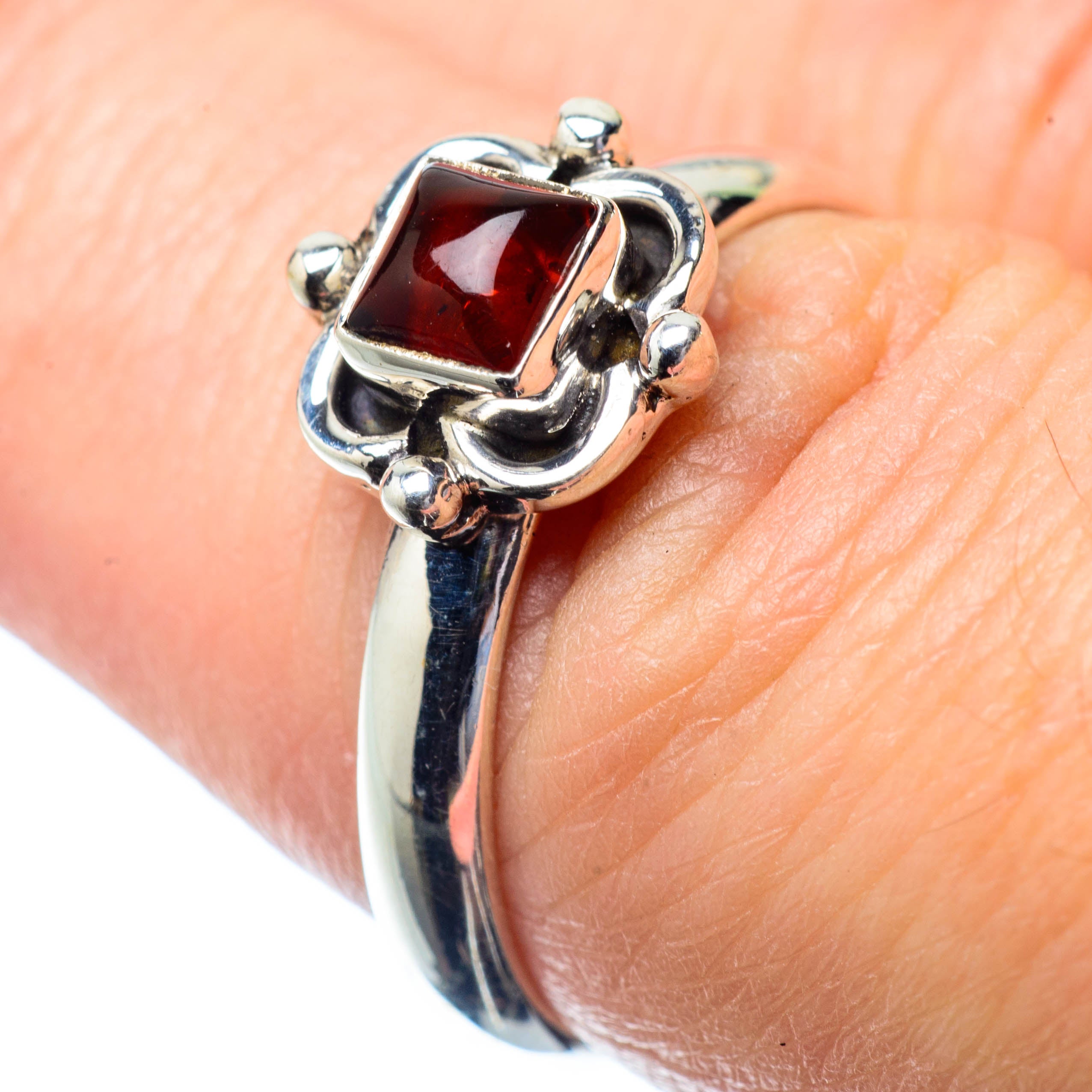 Garnet Rings handcrafted by Anasilvercos - RING27000