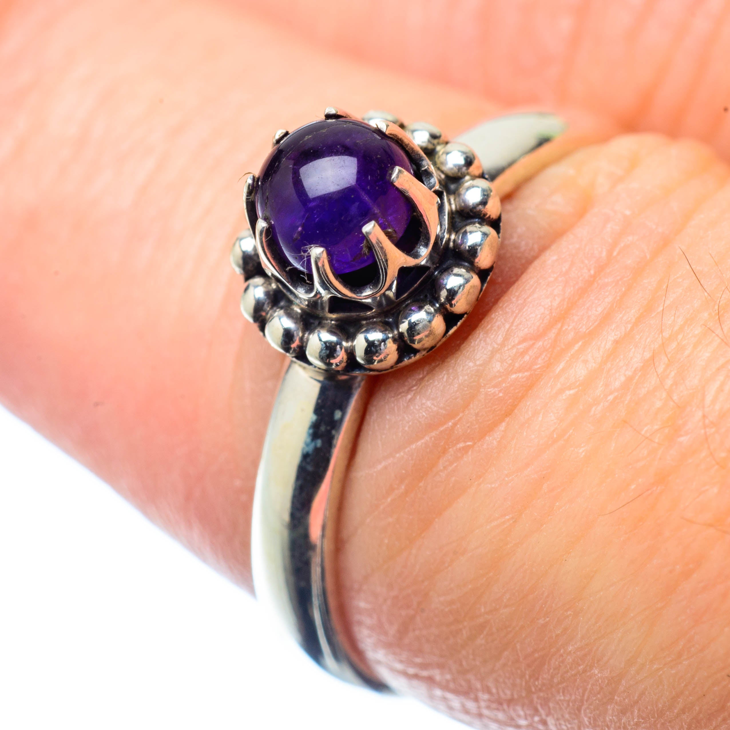 Amethyst Rings handcrafted by Anasilvercos - RING27010