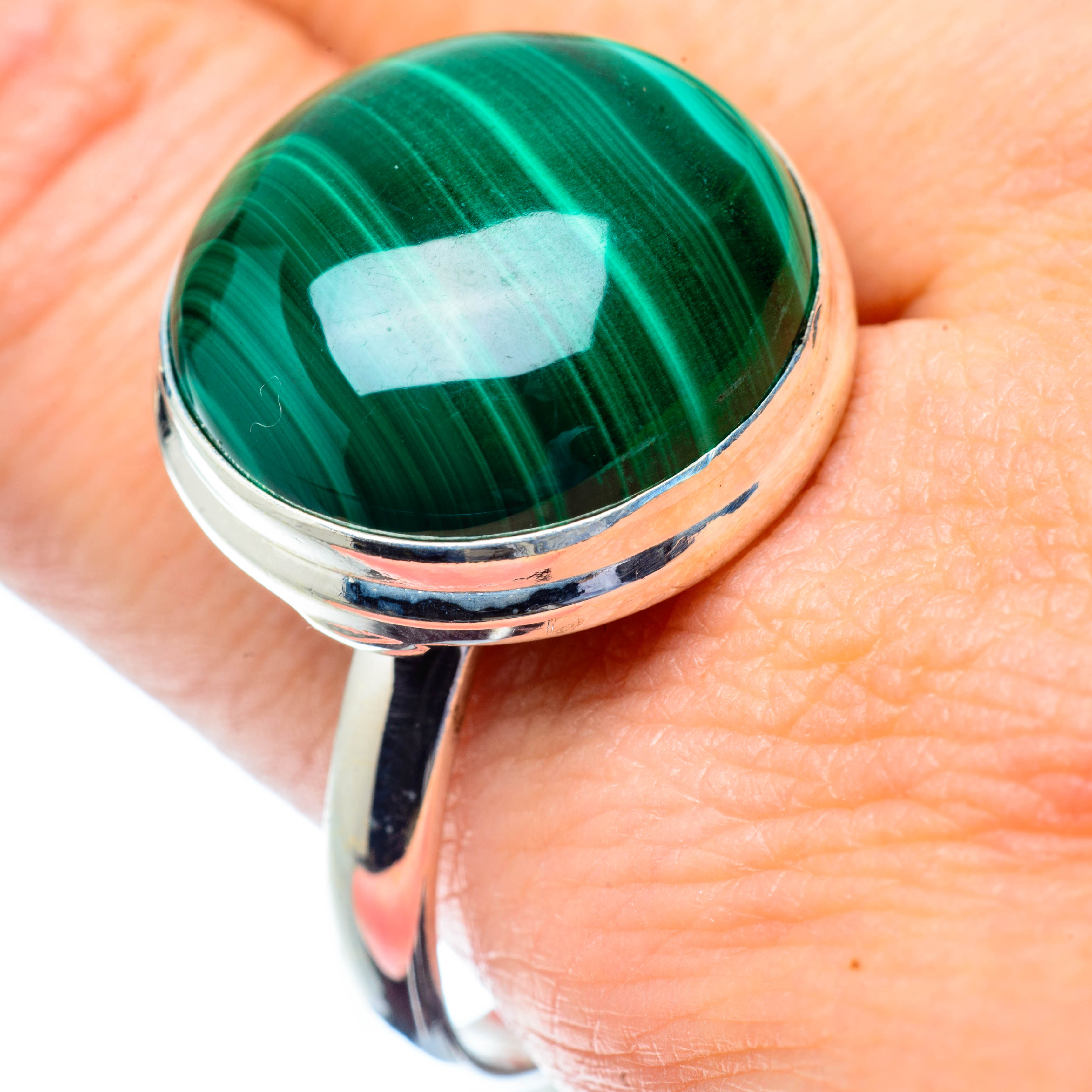 Malachite Rings handcrafted by Anasilvercos - RING27026