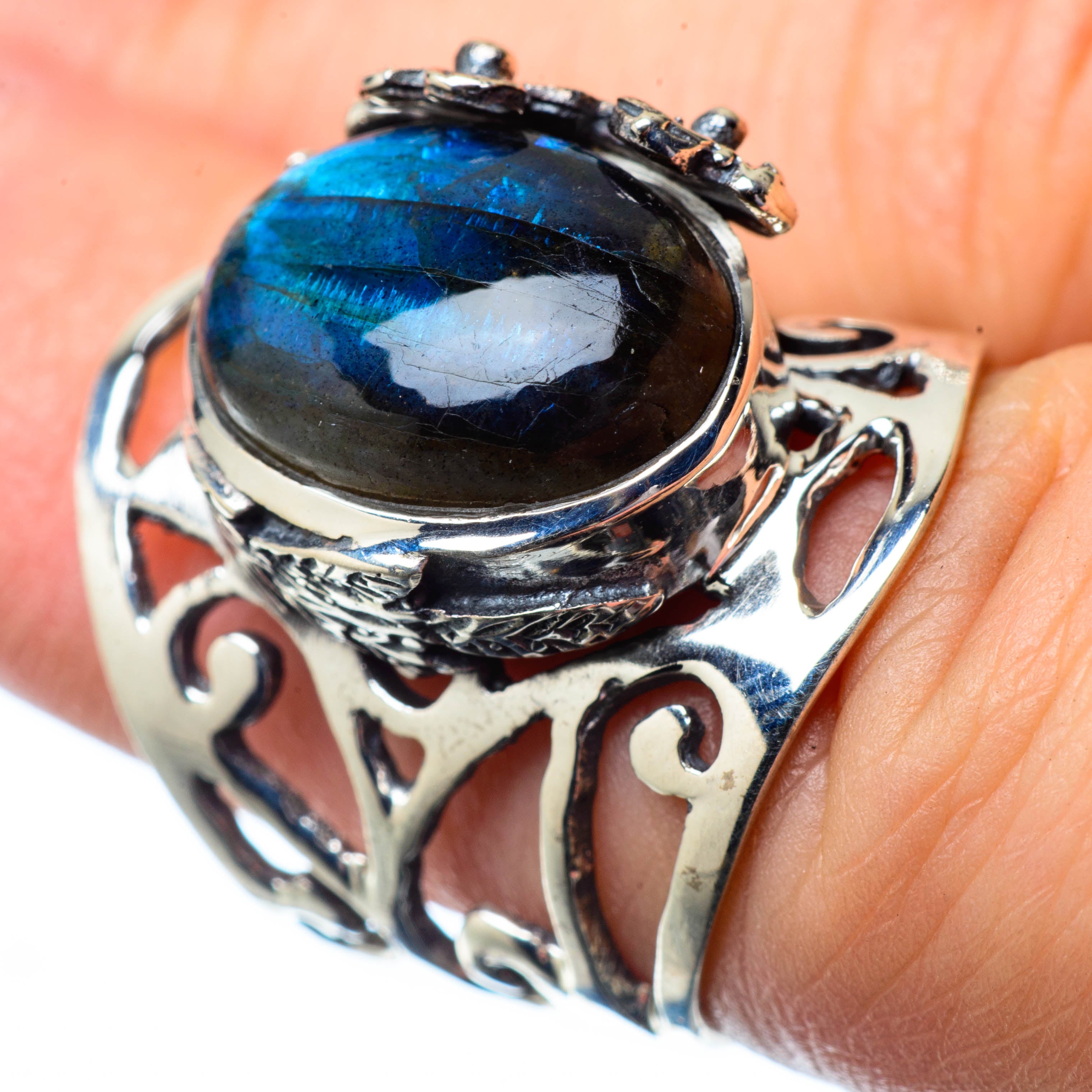 Labradorite Rings handcrafted by Anasilvercos - RING27425