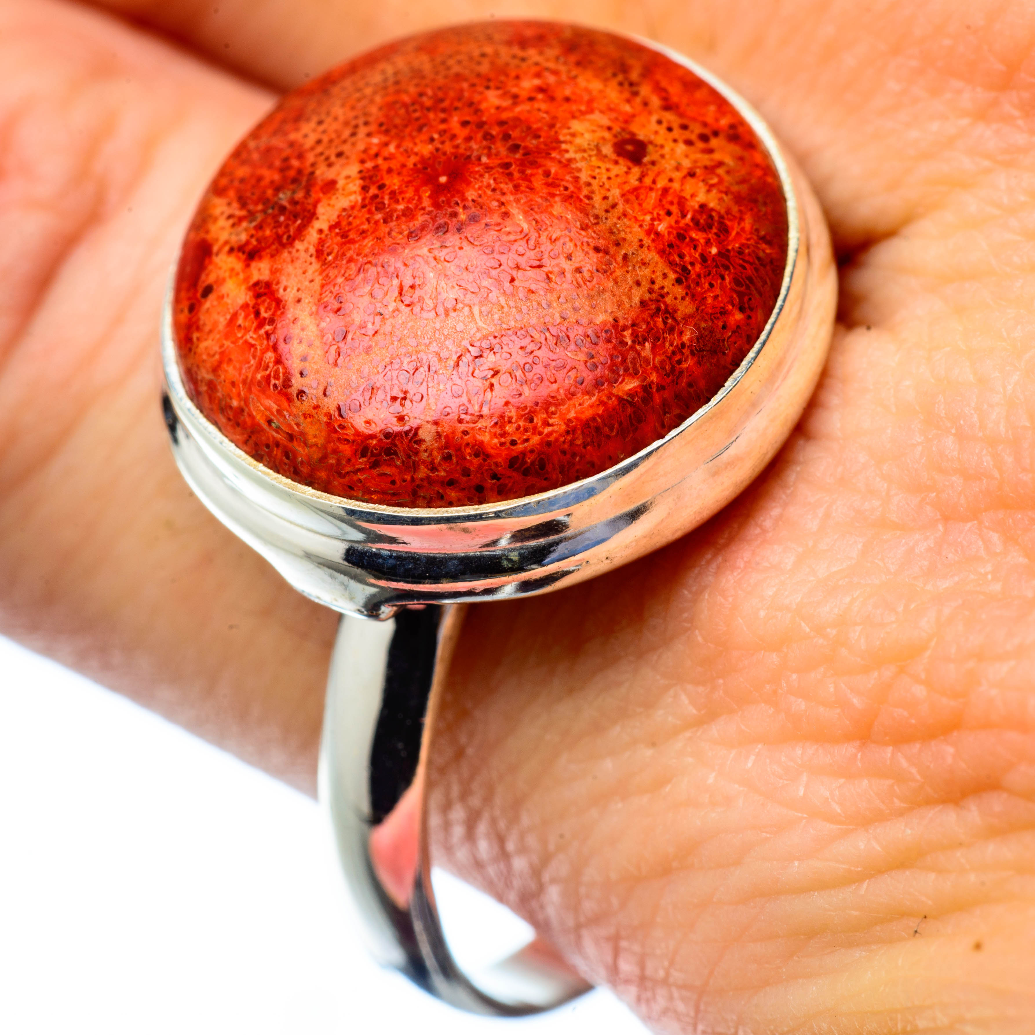 Sponge Coral Rings handcrafted by Anasilvercos - RING27476