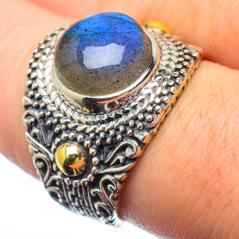 Labradorite Rings handcrafted by Anasilvercos - RING28636
