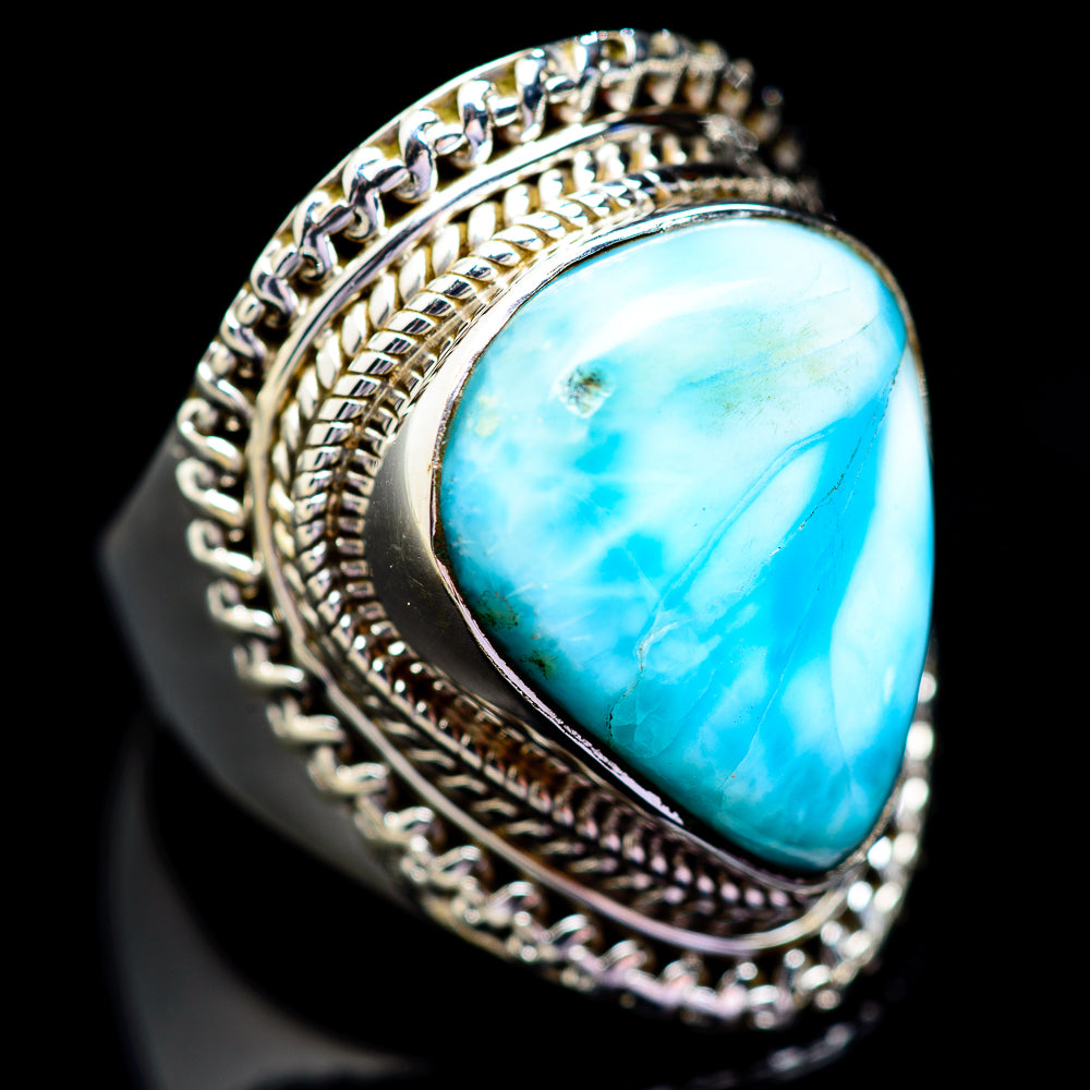 Larimar Rings handcrafted by Anasilvercos - RING2879