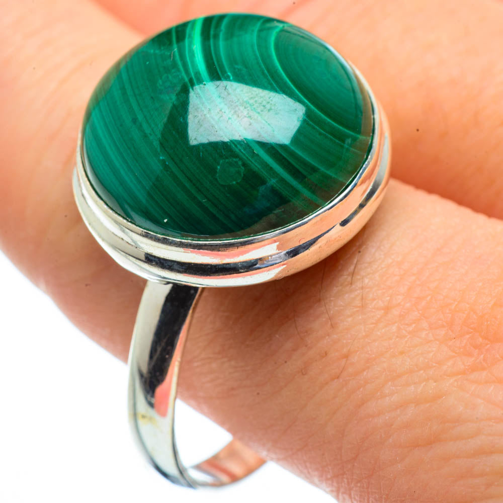 Malachite Rings handcrafted by Anasilvercos - RING29131