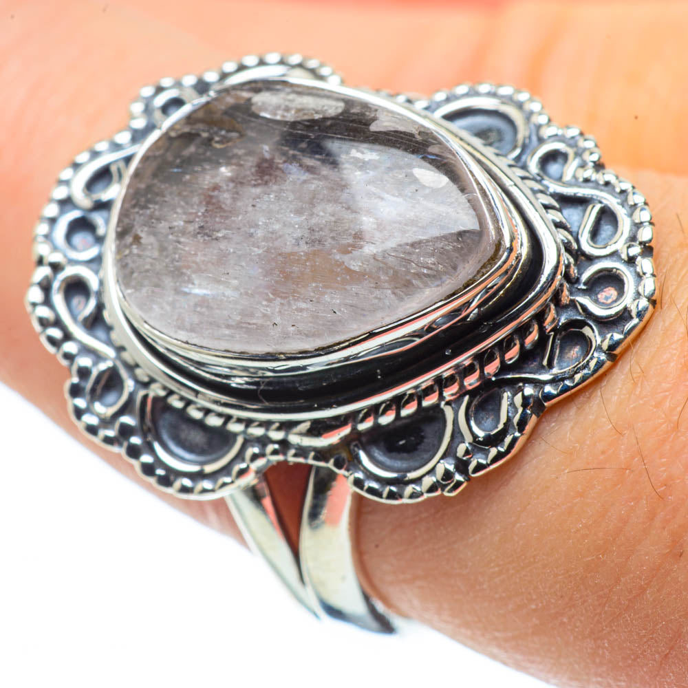 Rainbow Moonstone Rings handcrafted by Anasilvercos - RING29313