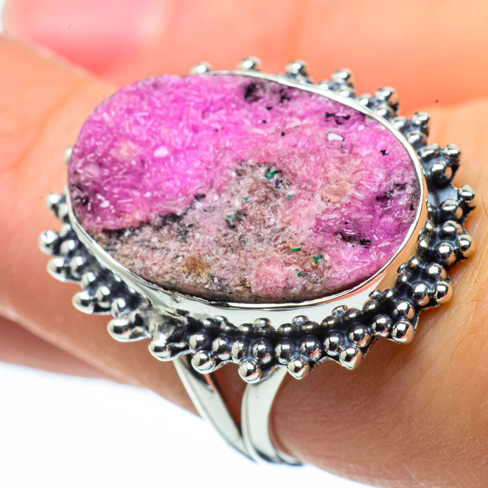 Cobalto Calcite Druzy Rings handcrafted by Anasilvercos - RING29421