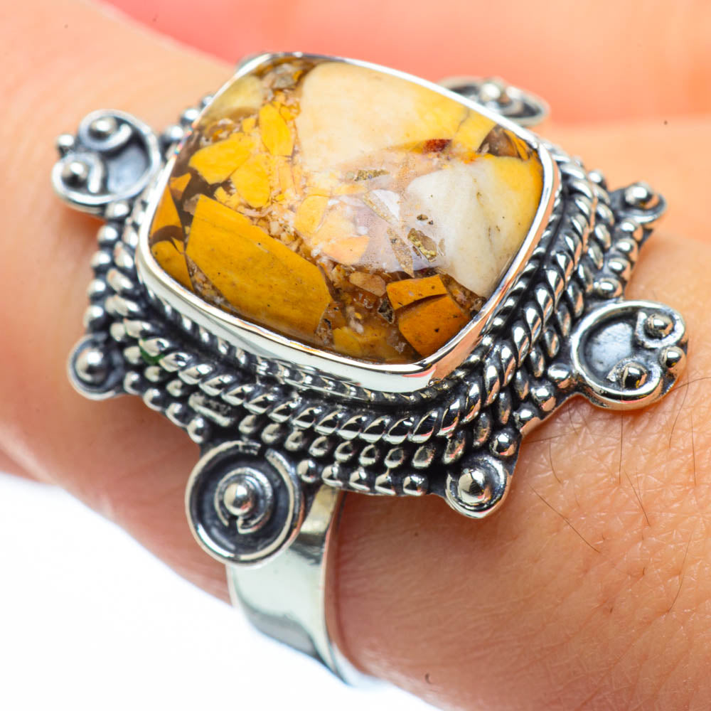 Brecciated Mookaite Rings handcrafted by Anasilvercos - RING29623