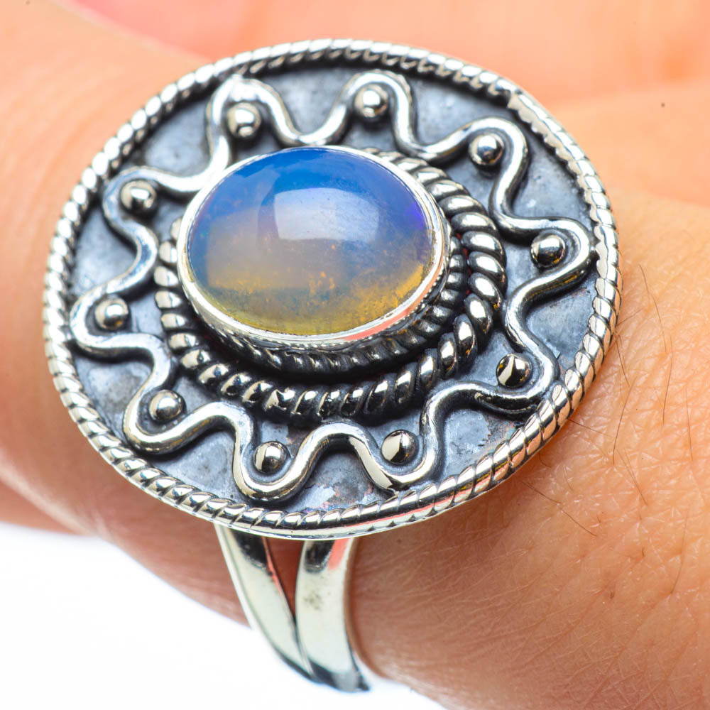 Ethiopian Opal Rings handcrafted by Anasilvercos - RING29735