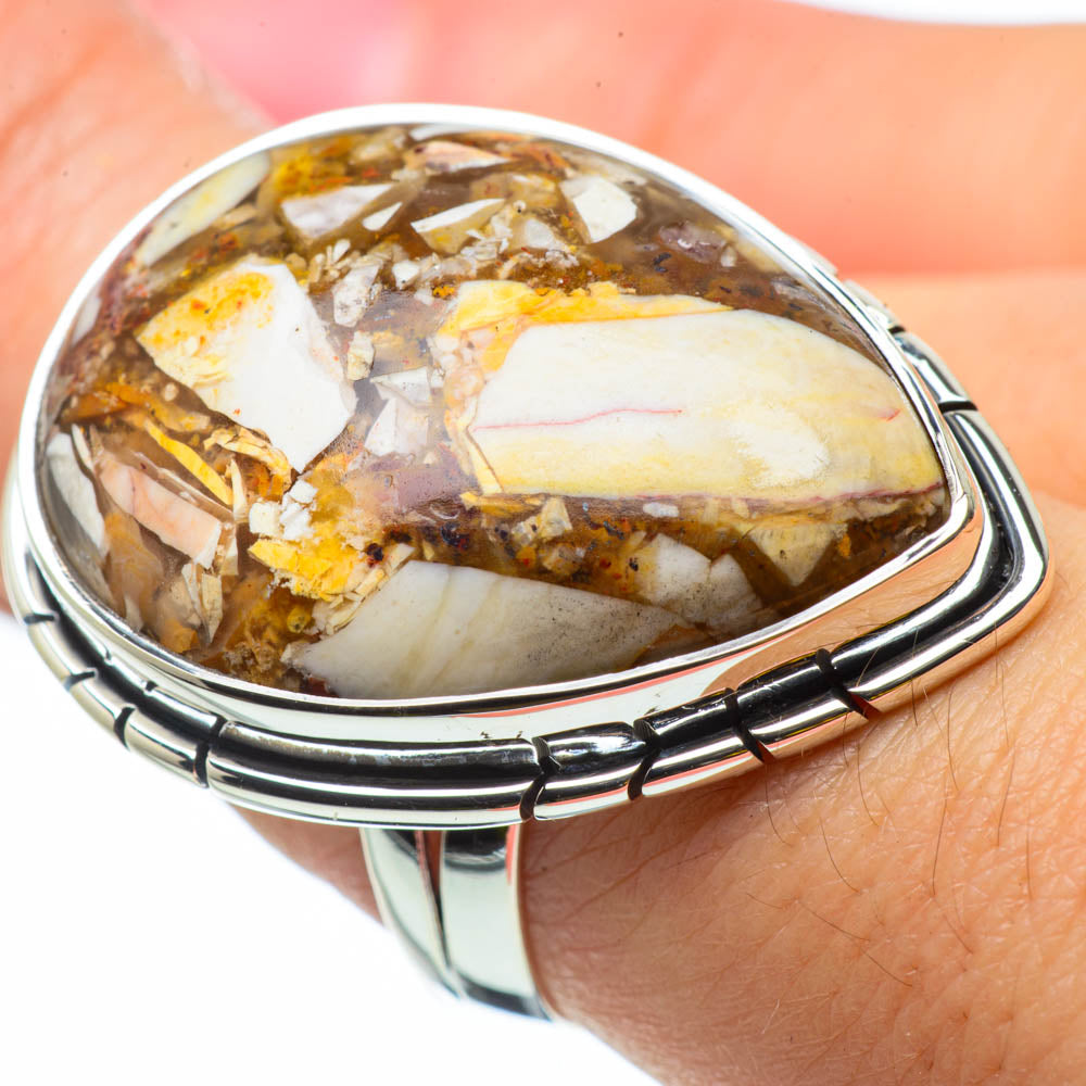 Brecciated Mookaite Rings handcrafted by Anasilvercos - RING29834