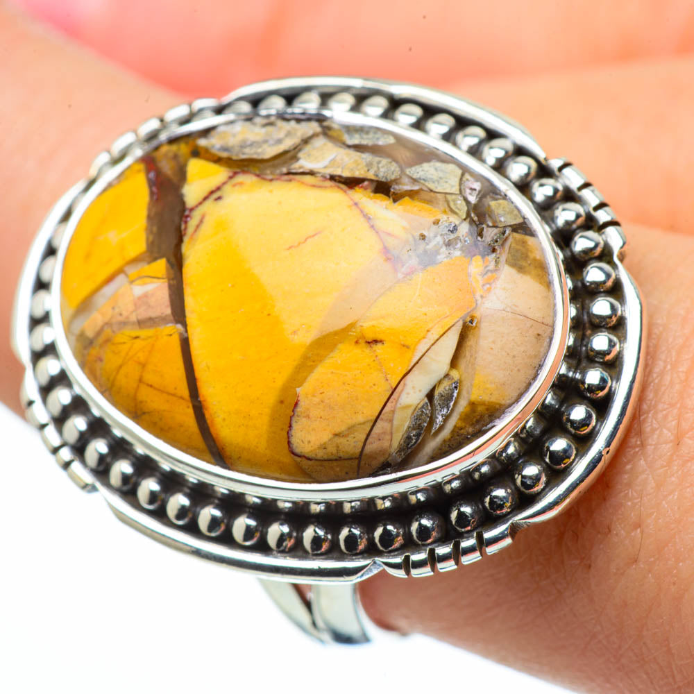 Brecciated Mookaite Rings handcrafted by Anasilvercos - RING29967