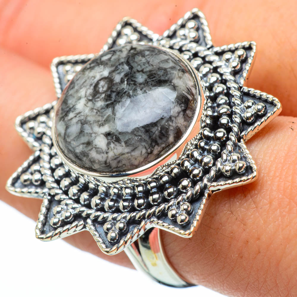 Pinolith Jasper Rings handcrafted by Anasilvercos - RING29981