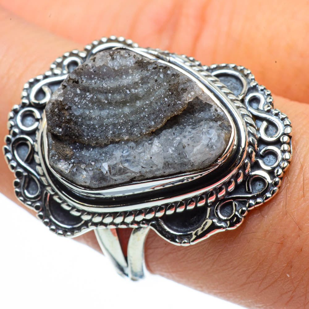 Desert Druzy Rings handcrafted by Anasilvercos - RING30066