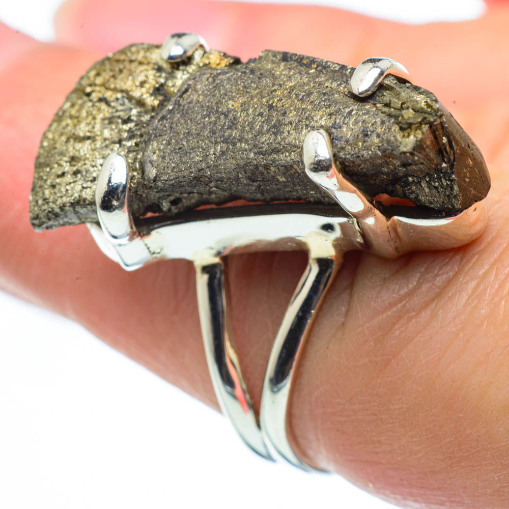 Spectro Pyrite Druzy Rings handcrafted by Anasilvercos - RING30084