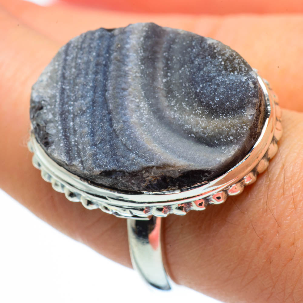 Desert Druzy Rings handcrafted by Anasilvercos - RING30225
