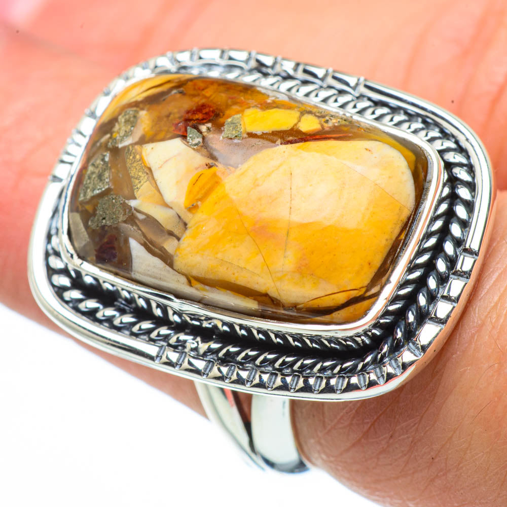 Brecciated Mookaite Rings handcrafted by Anasilvercos - RING30249