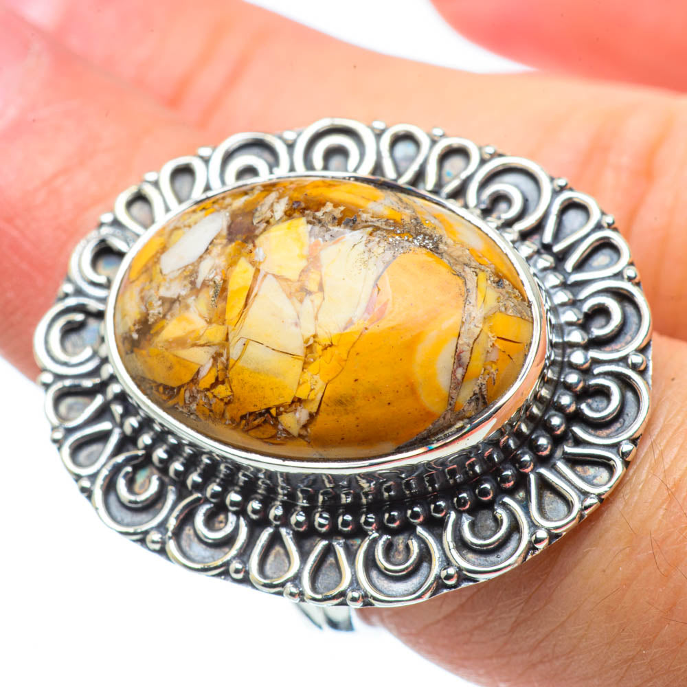 Brecciated Mookaite Rings handcrafted by Anasilvercos - RING30285