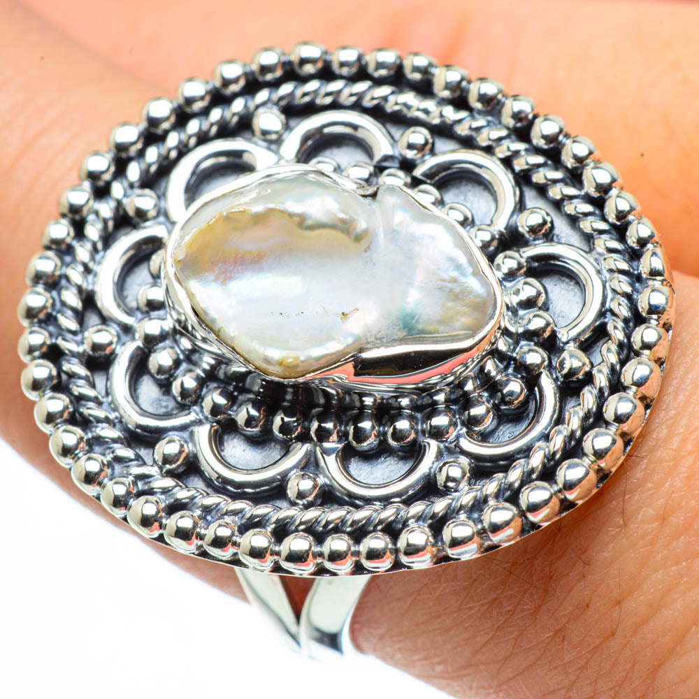 Mother Of Pearl Rings handcrafted by Anasilvercos - RING30302