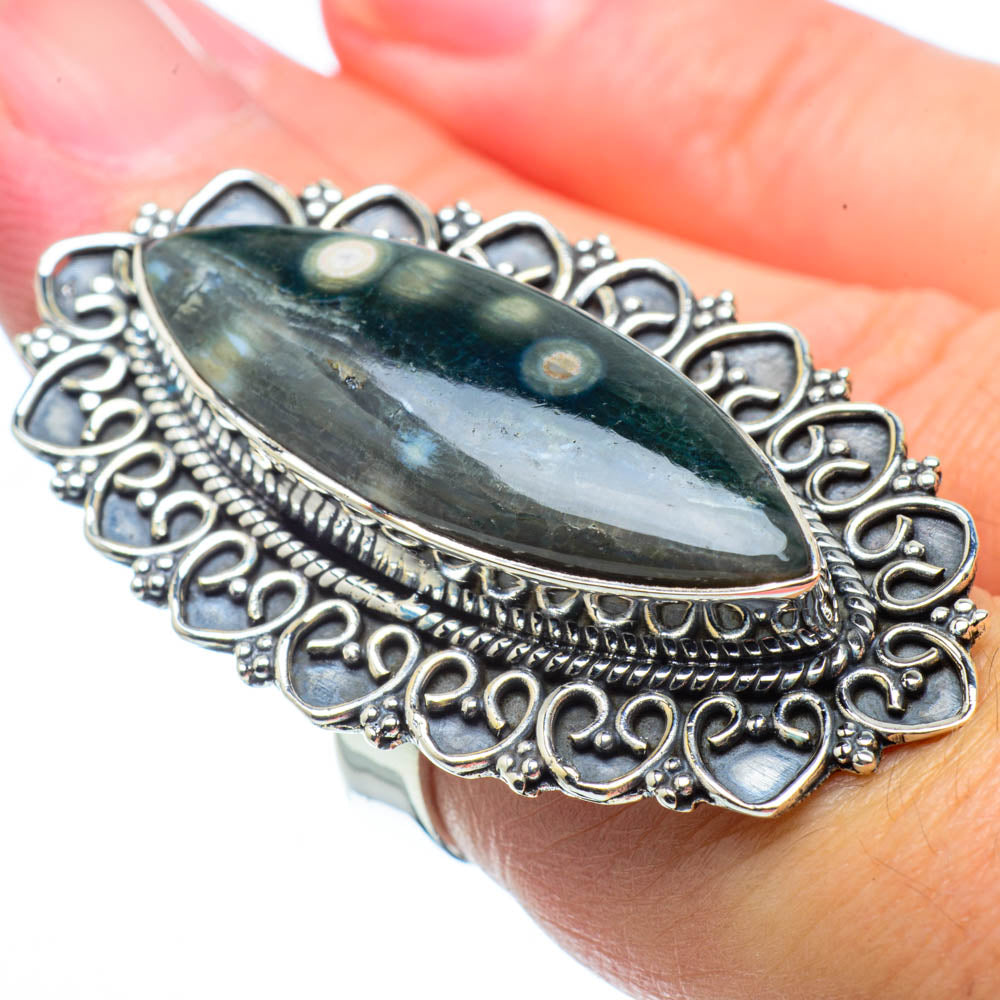 Ocean Jasper Rings handcrafted by Anasilvercos - RING30321