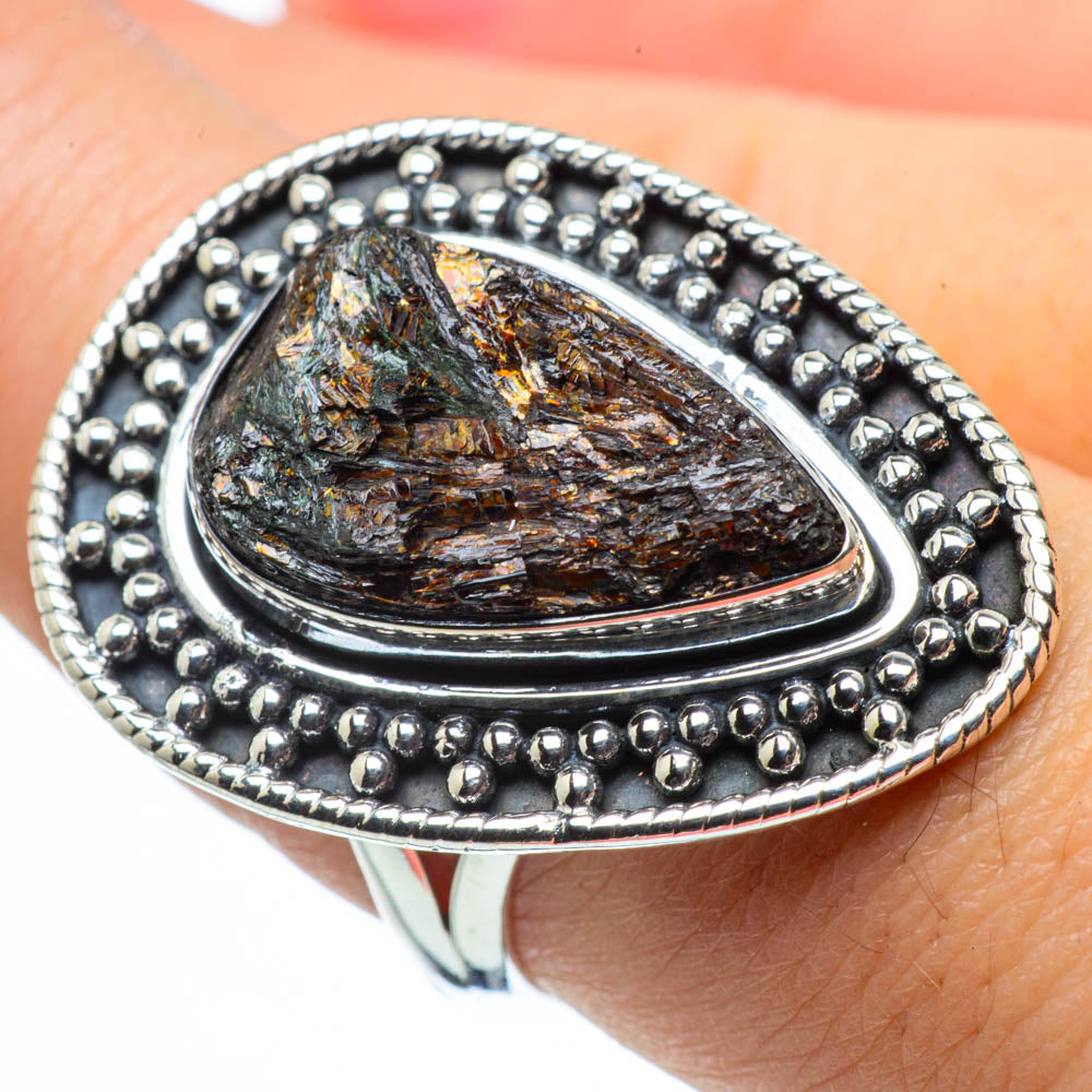 Astrophyllite Rings handcrafted by Anasilvercos - RING30324