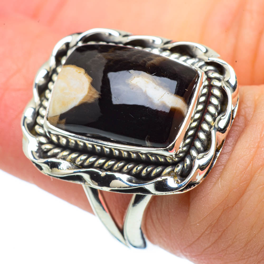 Peanut Wood Jasper Rings handcrafted by Anasilvercos - RING30403