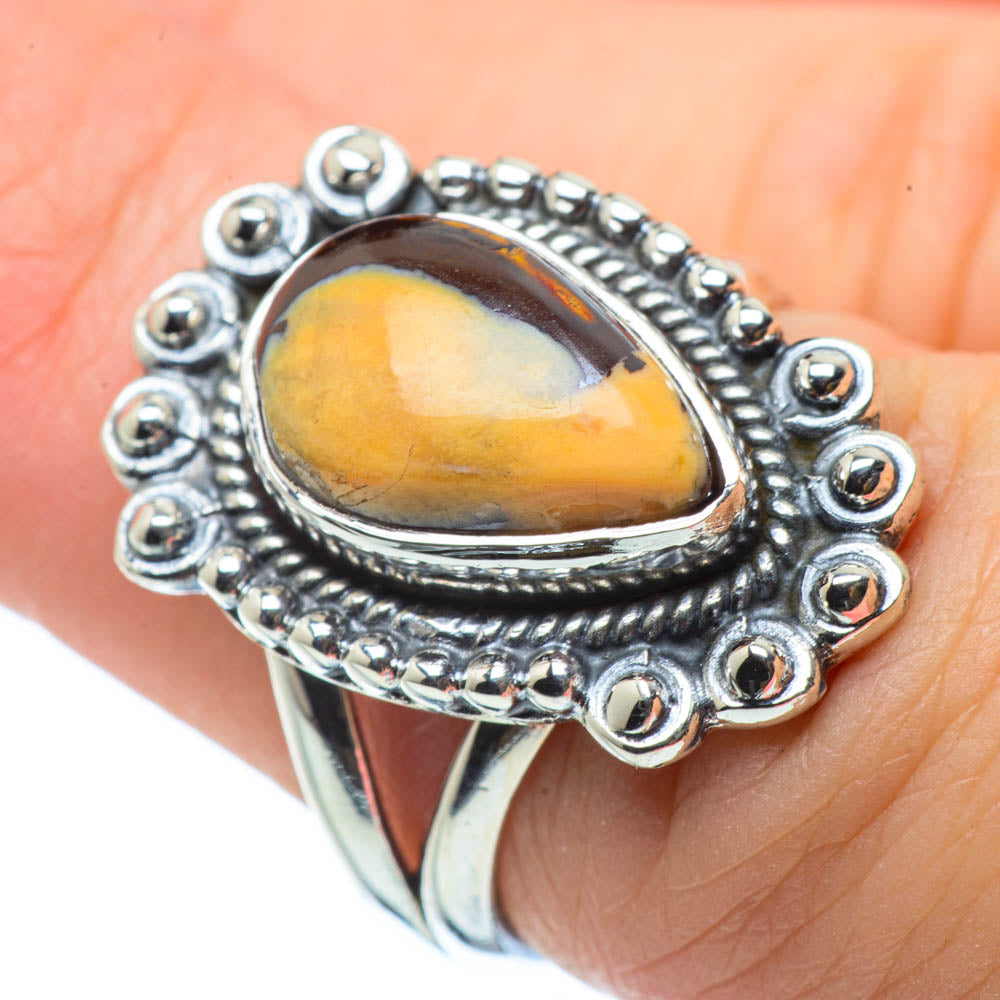 Peanut Wood Jasper Rings handcrafted by Anasilvercos - RING30421