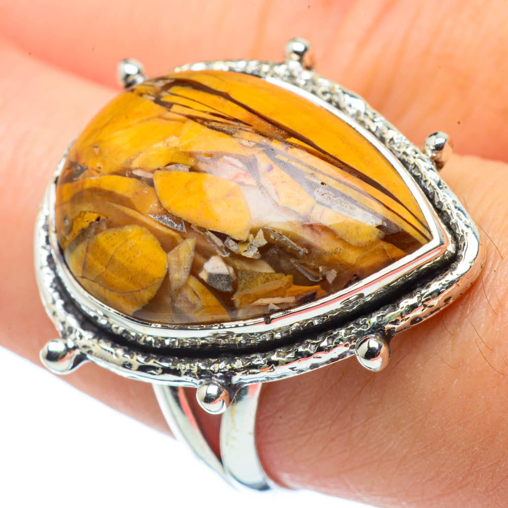 Brecciated Mookaite Rings handcrafted by Anasilvercos - RING30430
