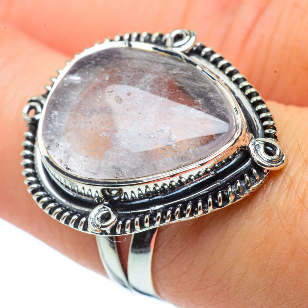 Rainbow Moonstone Rings handcrafted by Anasilvercos - RING30456