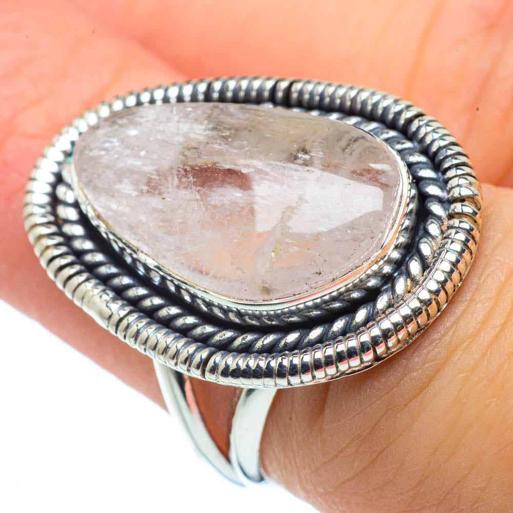 Rainbow Moonstone Rings handcrafted by Anasilvercos - RING30509