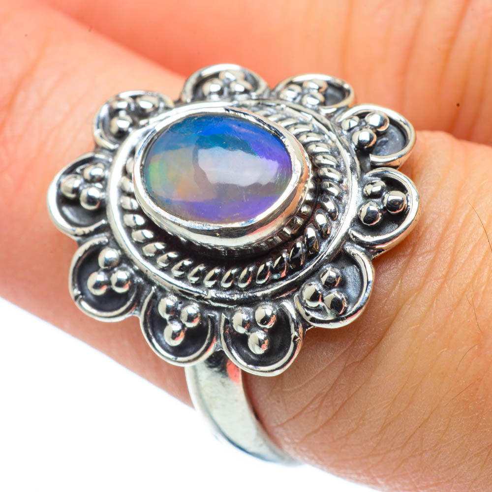 Ethiopian Opal Rings handcrafted by Anasilvercos - RING30515